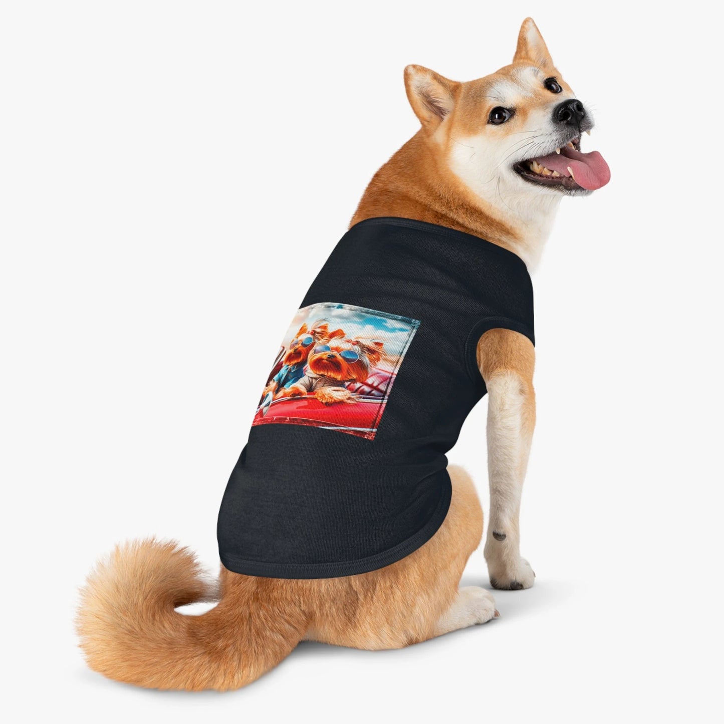 Pet Tank Top Yorkie couple driving