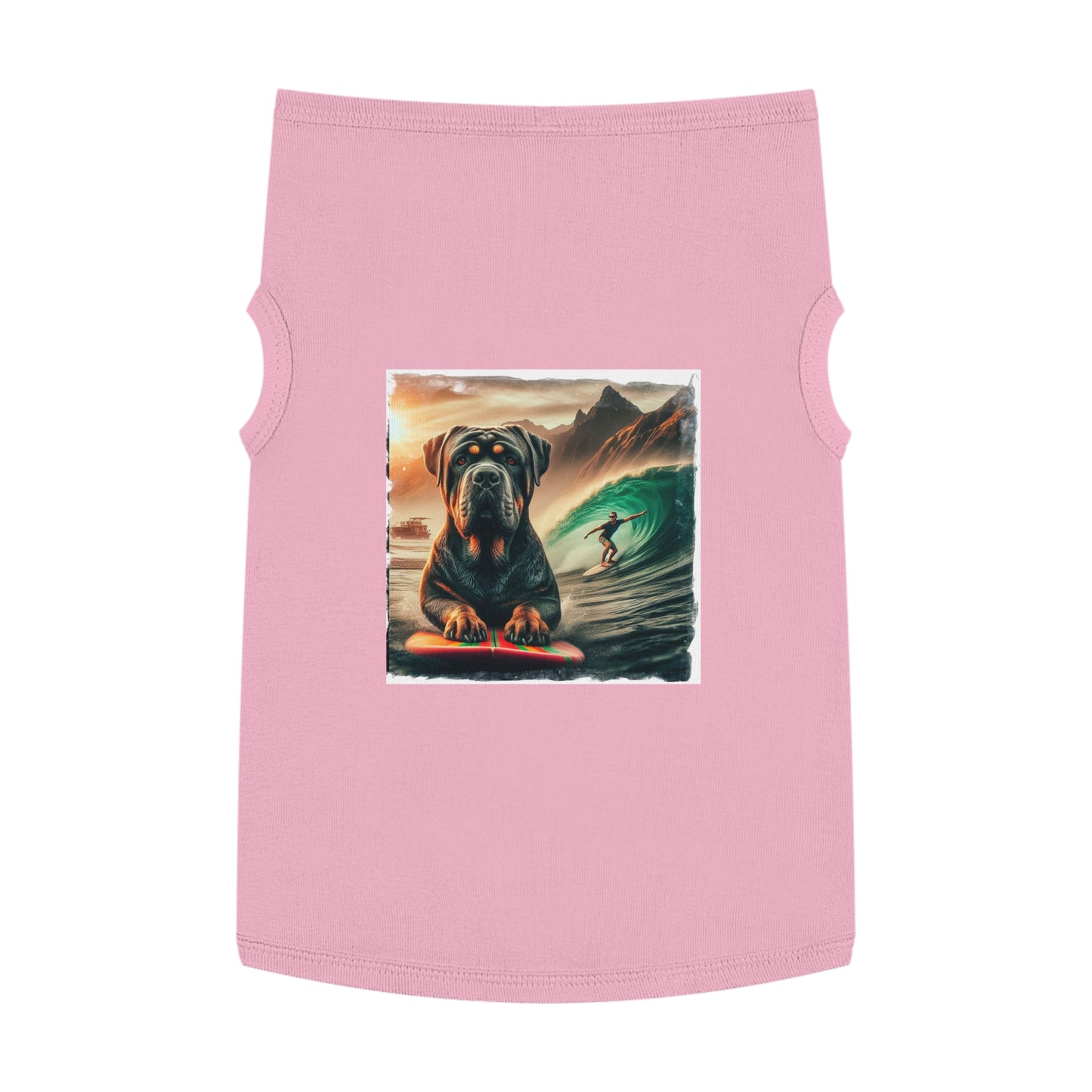 Pet Tank Top Cane Corso Surfing Dog Pets Printify XL Pink