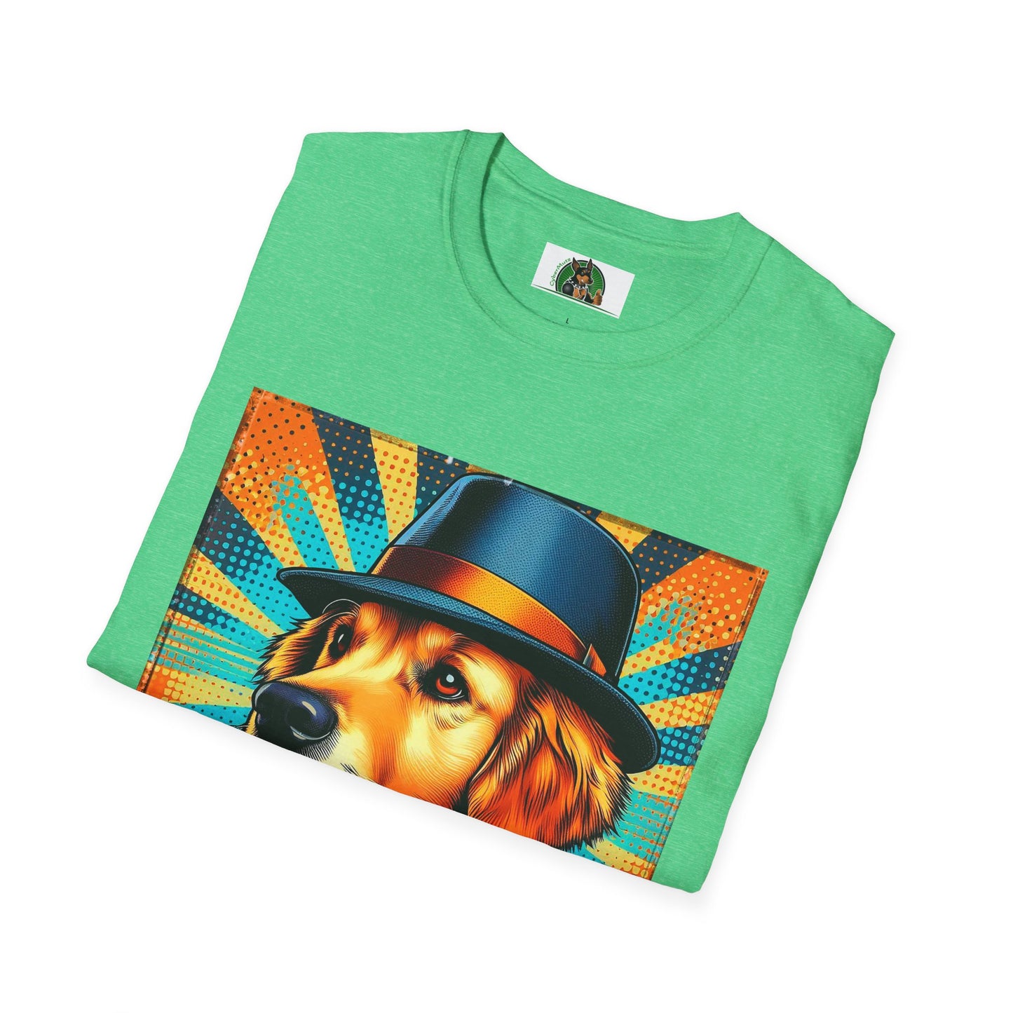Golden Retriever fun top hat shirt