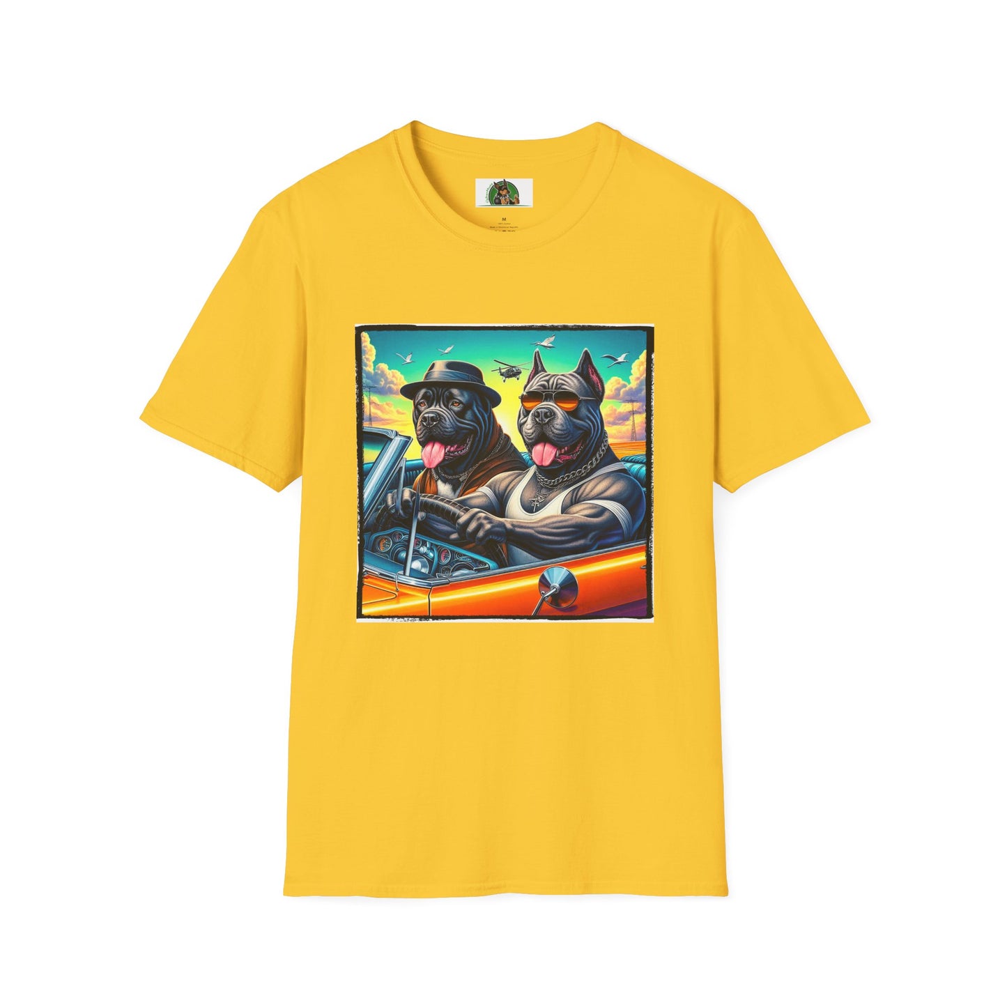 Cane Corso Dogs In Car TShirt T-Shirt Printify S Daisy