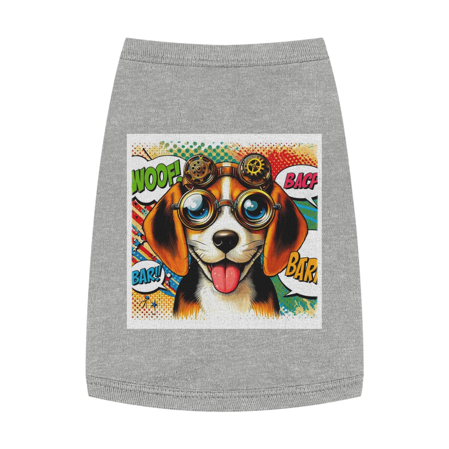 Pet Tank Top Wacky Beagle Pop Art Dog Pets Printify M Heather