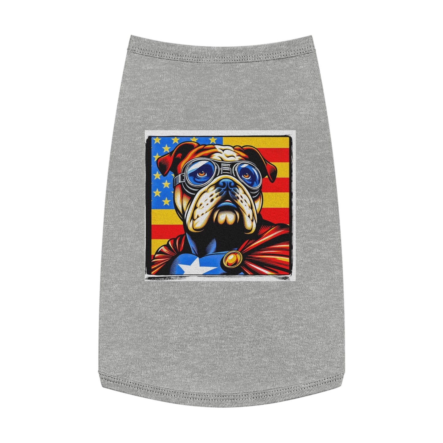 Pet Tank Top Bulldog American dream t shirt Pets Printify L Heather