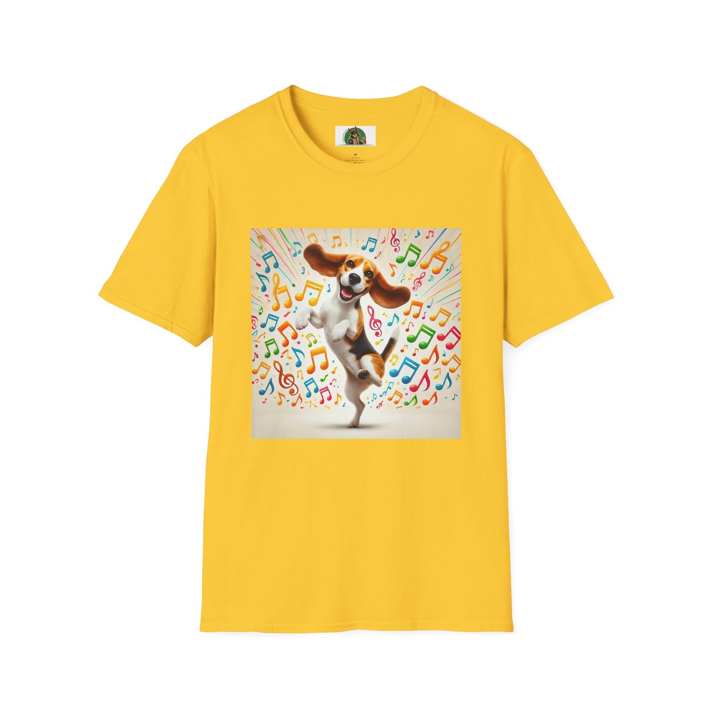 Beagle Dancing T-Shirt - Unisex Softstyle Tee T-Shirt Printify S Daisy