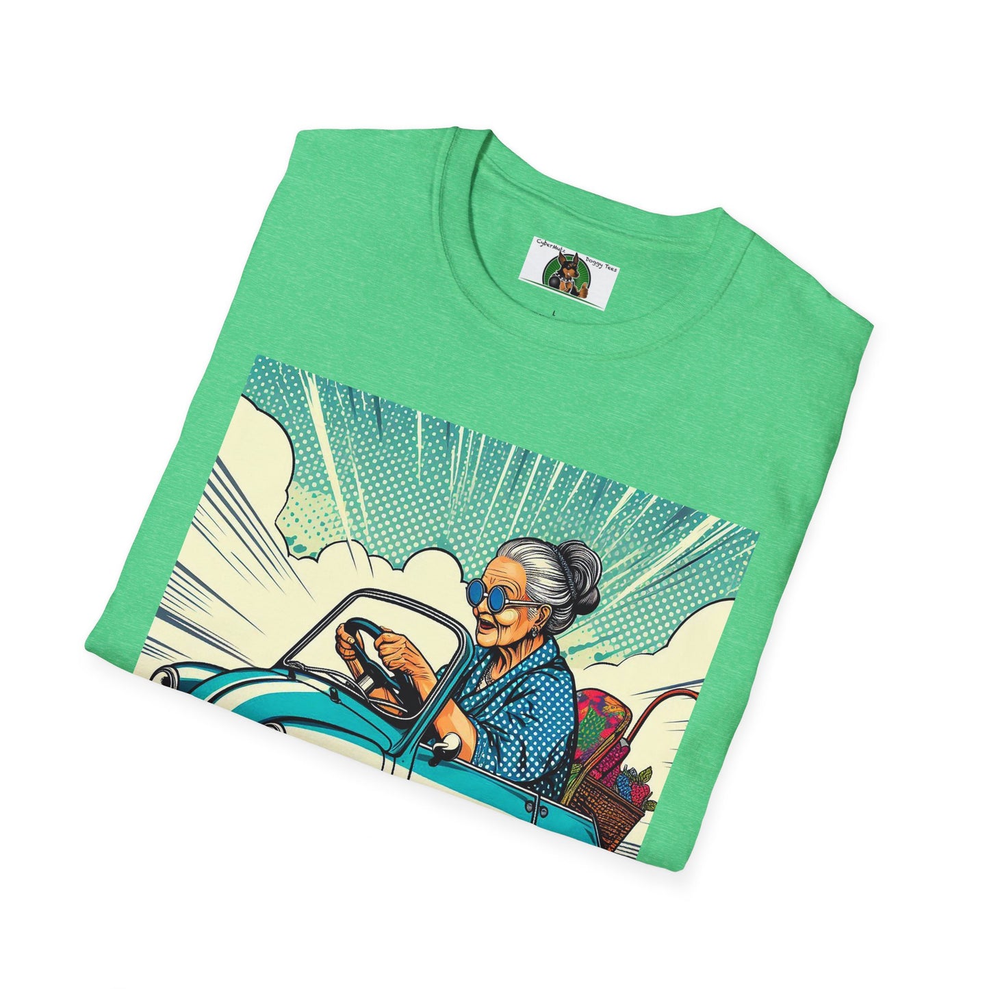 Old Lady in a Wacky Little Car T-Shirt Printify