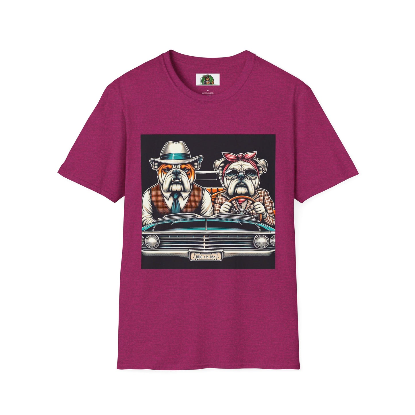 Wacky Bulldog 20s couple t shirt T-Shirt Printify S Antique Heliconia