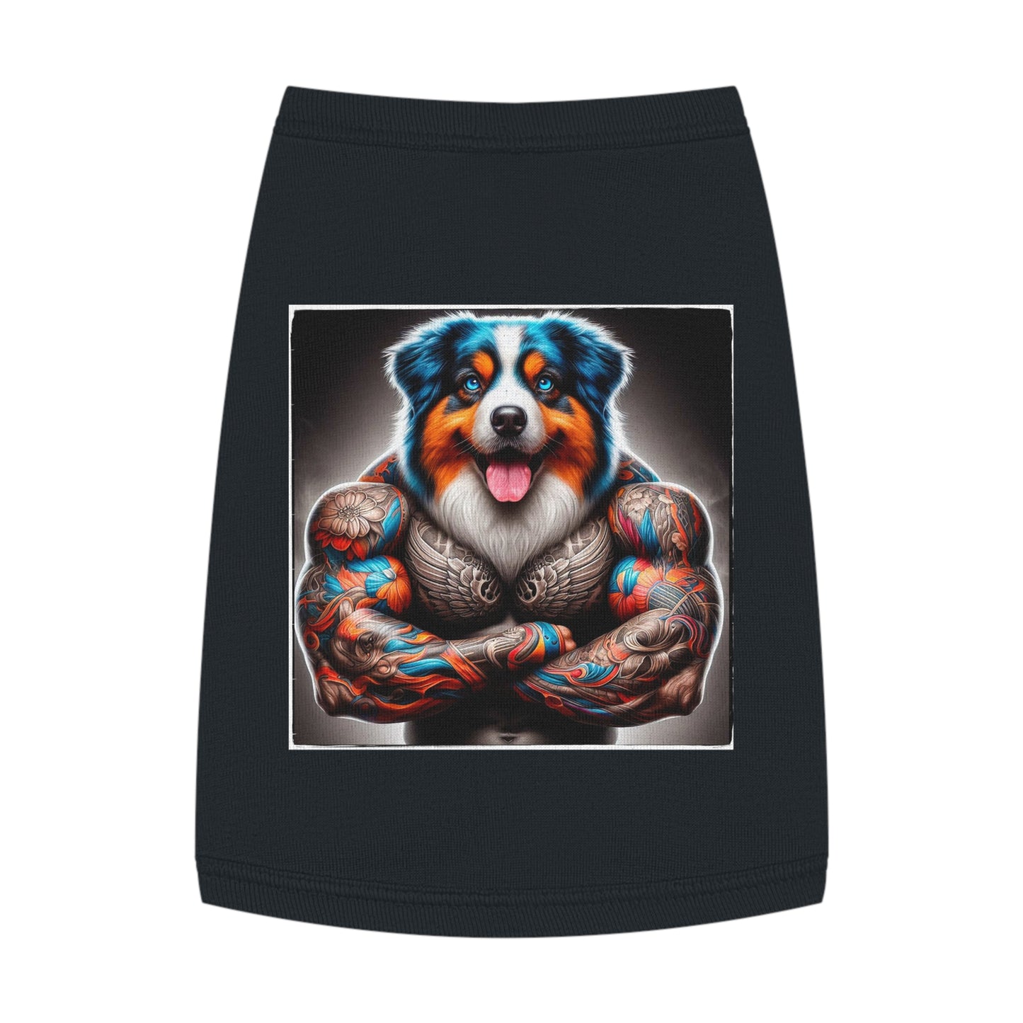 Pet Tank Top Australian Shepherd Pets Printify M Black