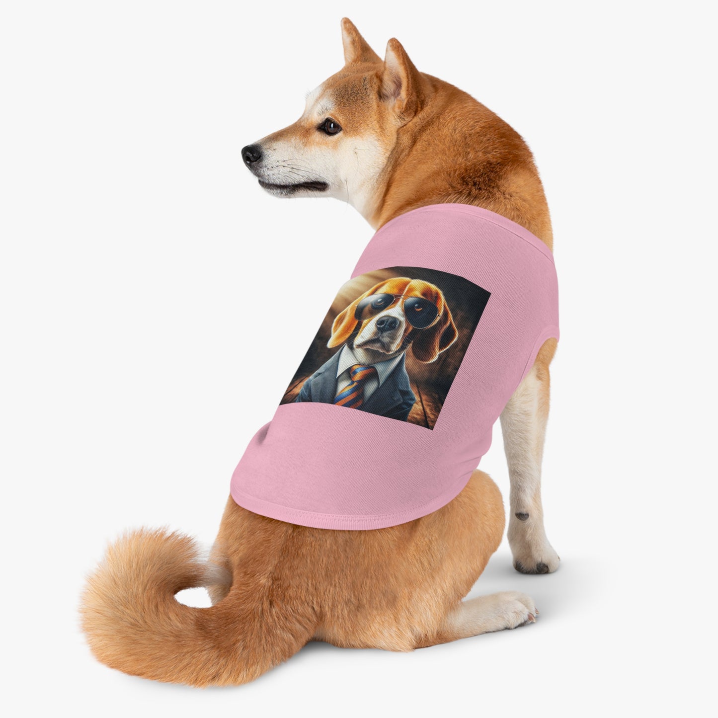 Pet Tank Top Beagle Dog In Suit And Shades Pets Printify