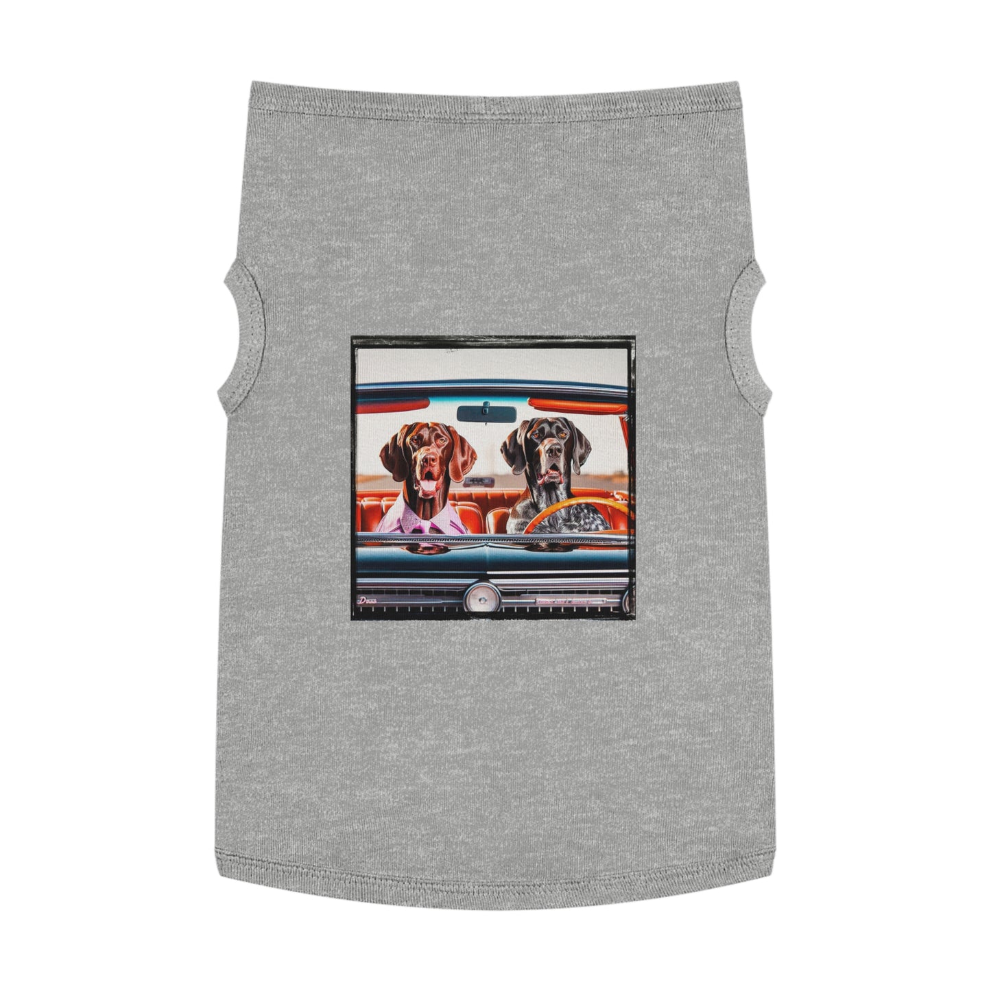 German Shorthaired Pointer driving friends t shirt Pets Printify XL Heather