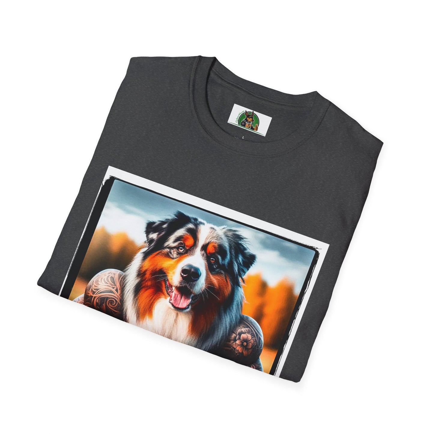 Australian Shepherd Muscle Dog T-Shirt Printify