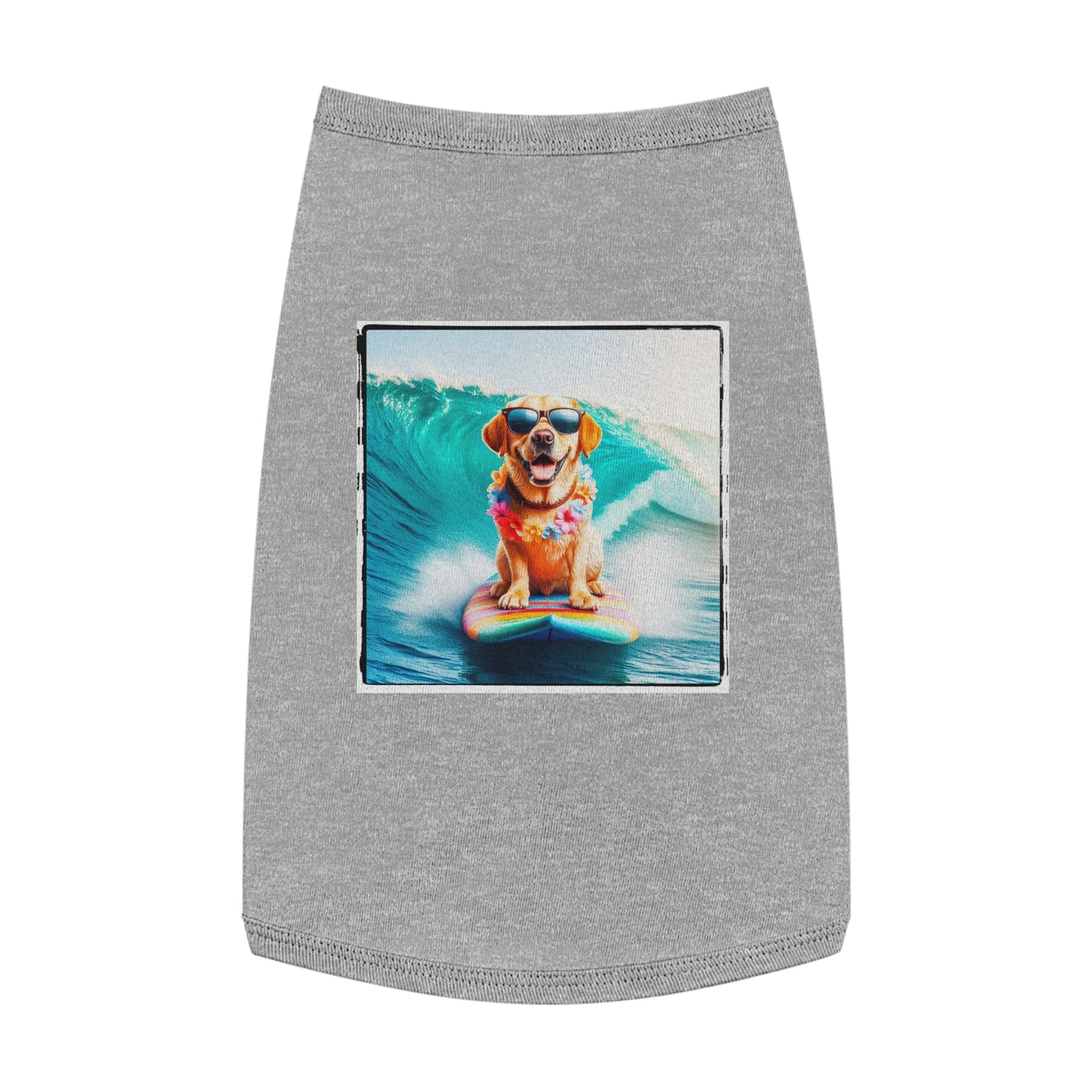 Labrador Retriever surfer puppy shirt Pets Printify L Heather