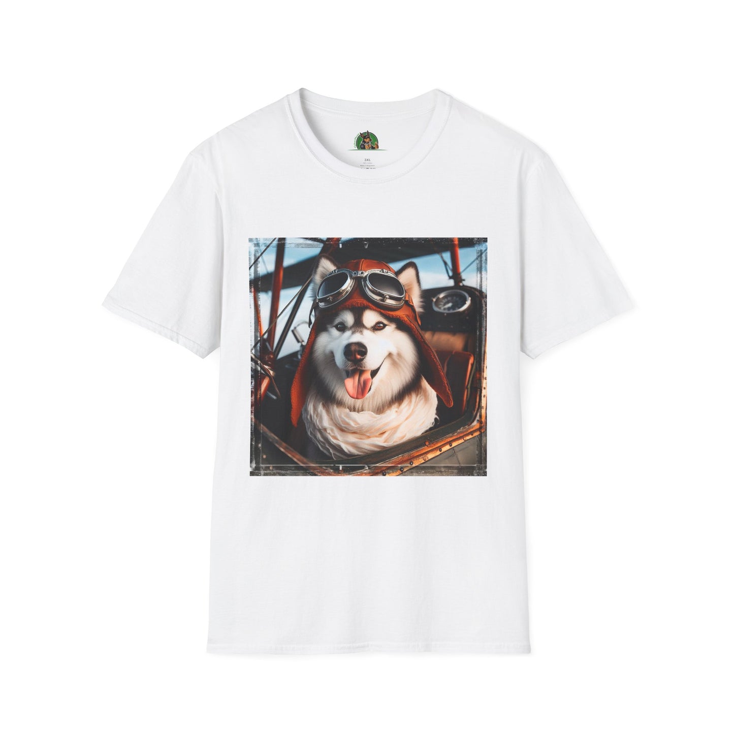 Husky pilot T-Shirt Printify XS White