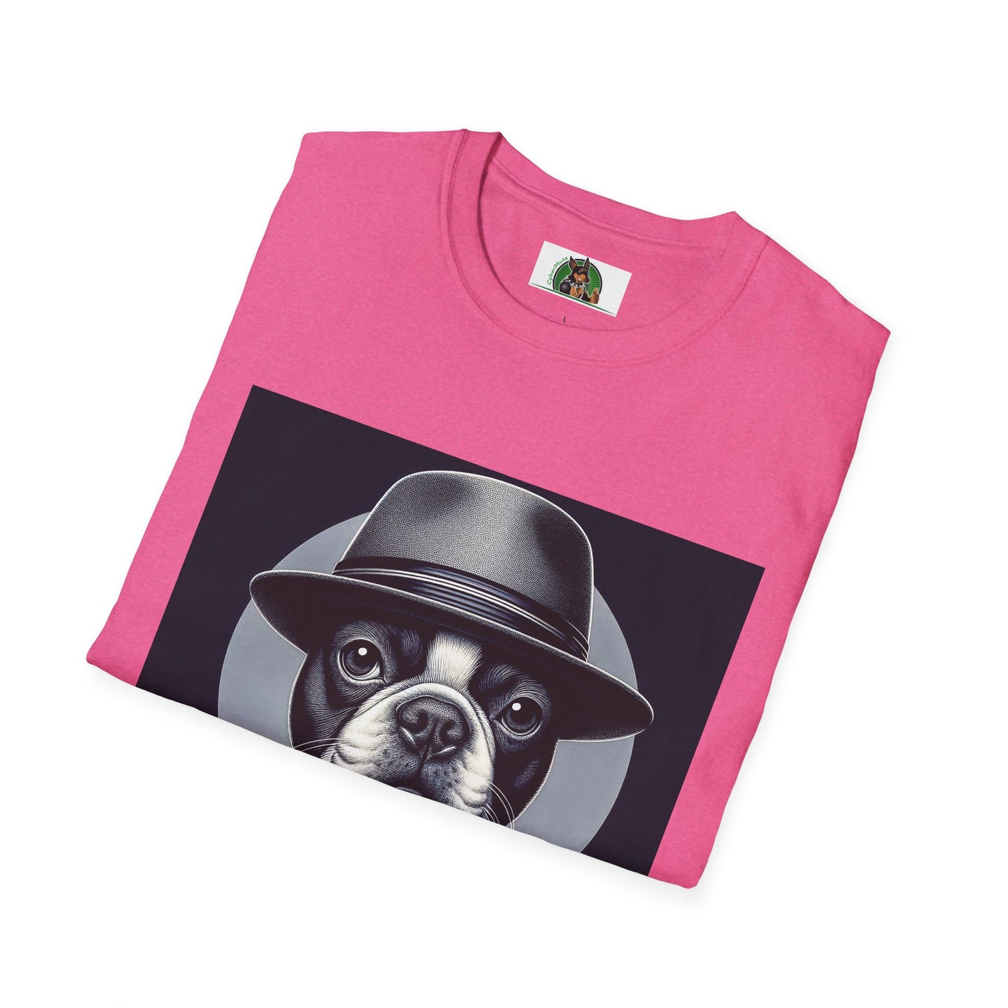 Boston Terrier T-Shirt - Dog in Suit and Hat Design