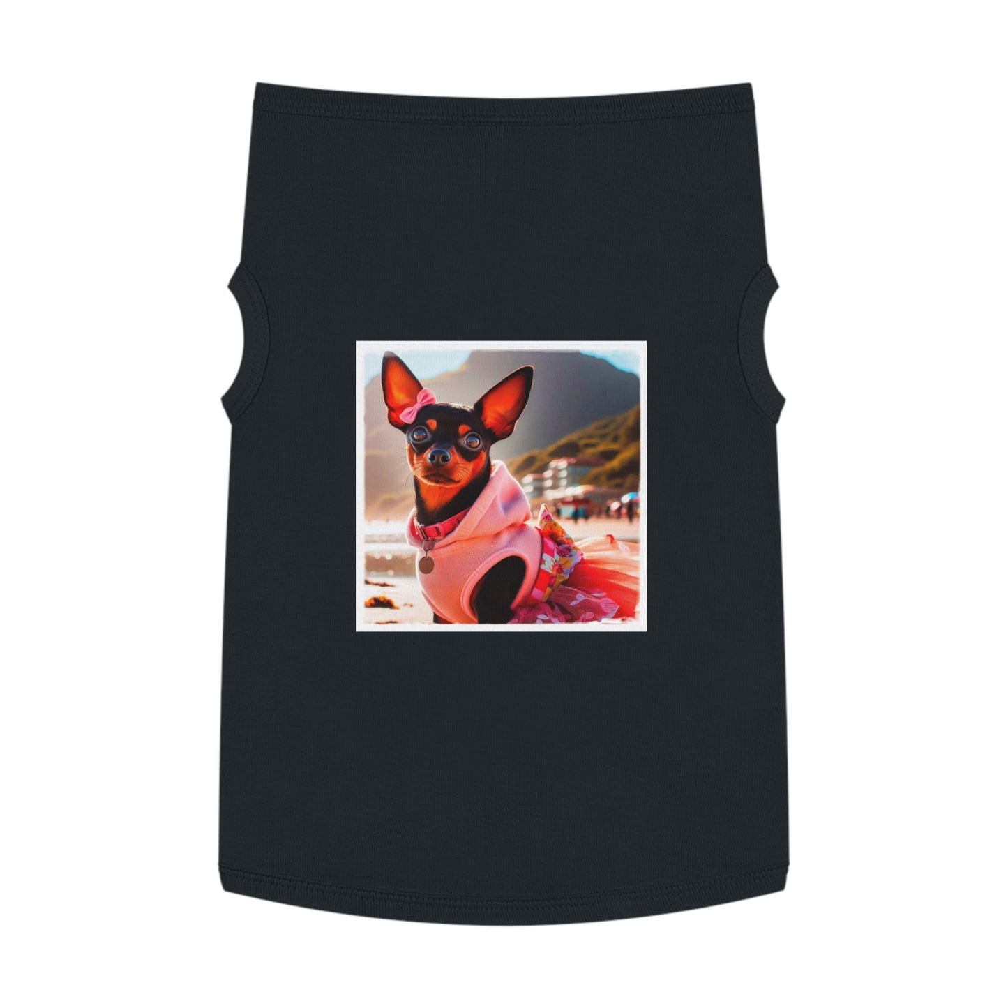 Dog Tank Top - Min Pin pink beauty Pets Printify