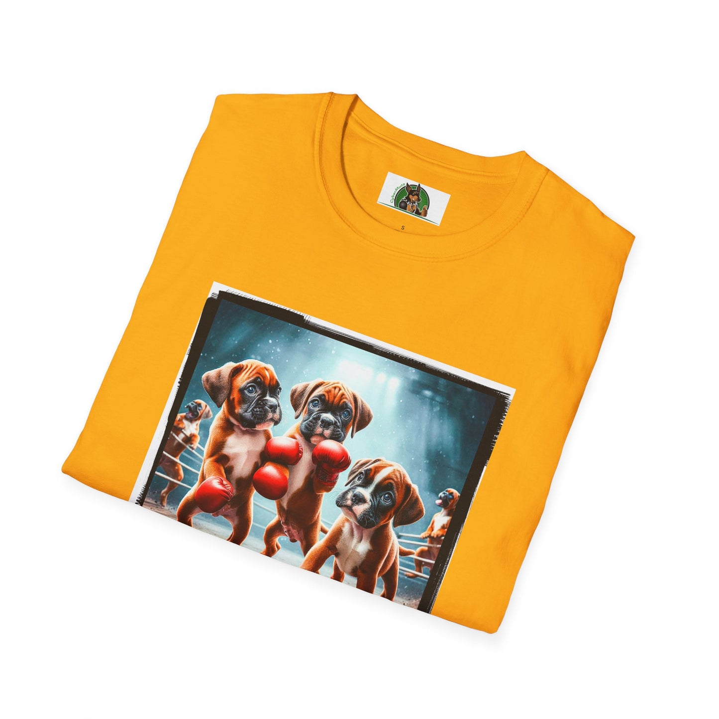 Boxer Puppies In Boxing Ring Shirt T-Shirt Printify