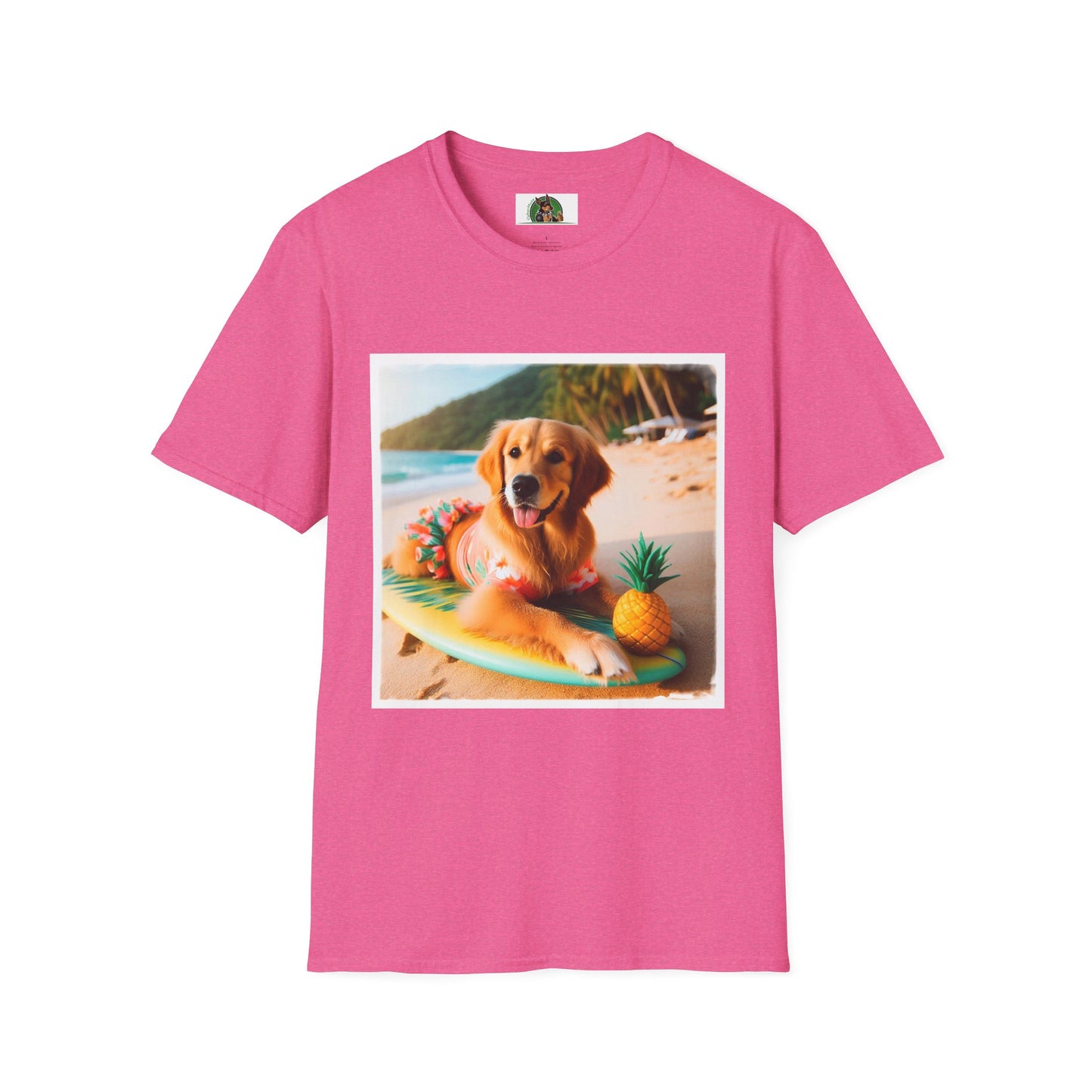 Golden Retriever swim day shirt T-Shirt Printify S Heather Heliconia
