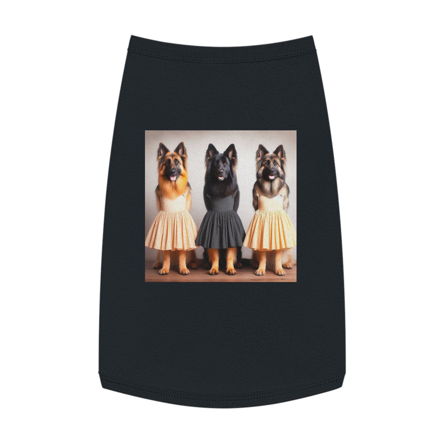 German Shepherd pretty ballerinas shirt Pets Printify L Black