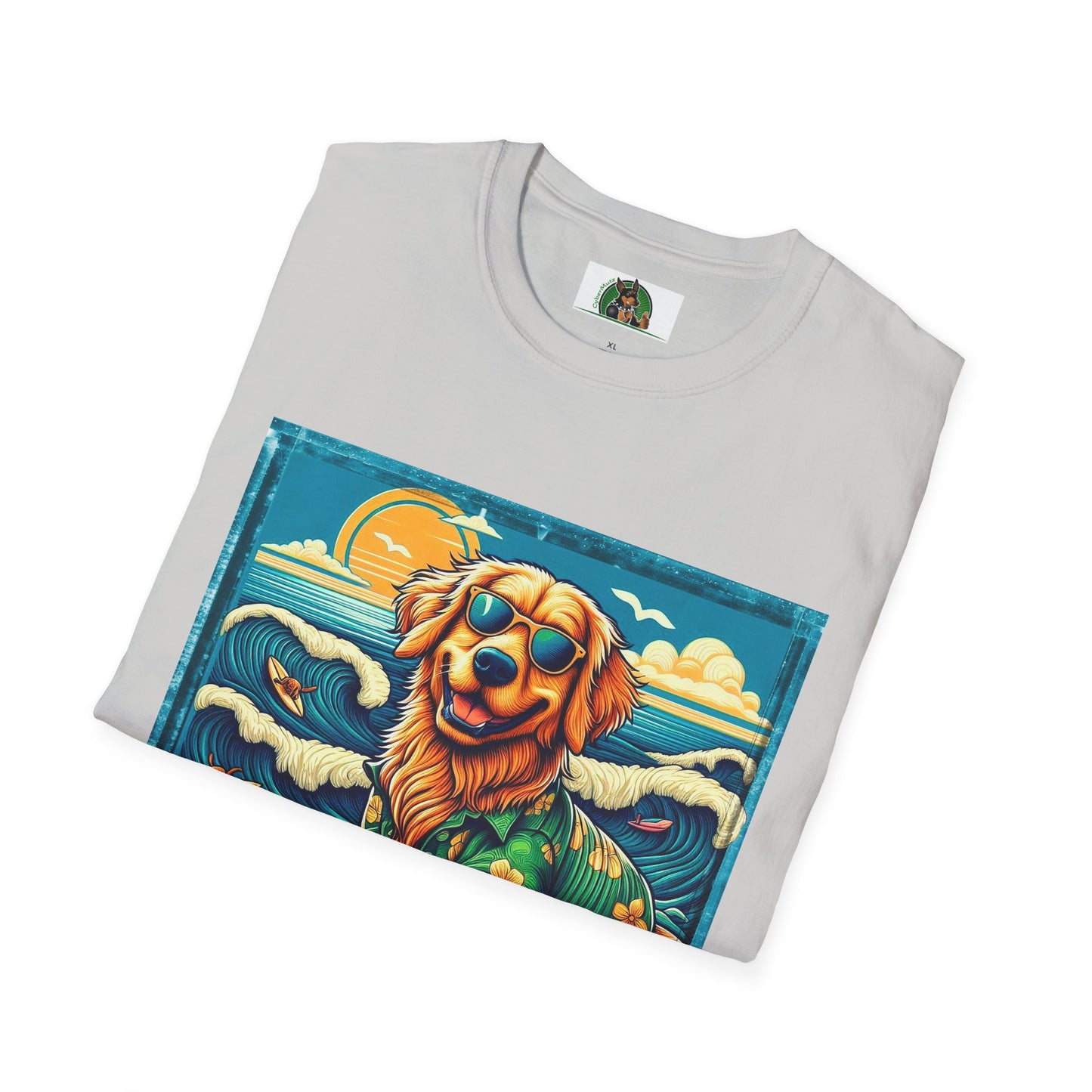 Golden Retriever surfing beauty shirt