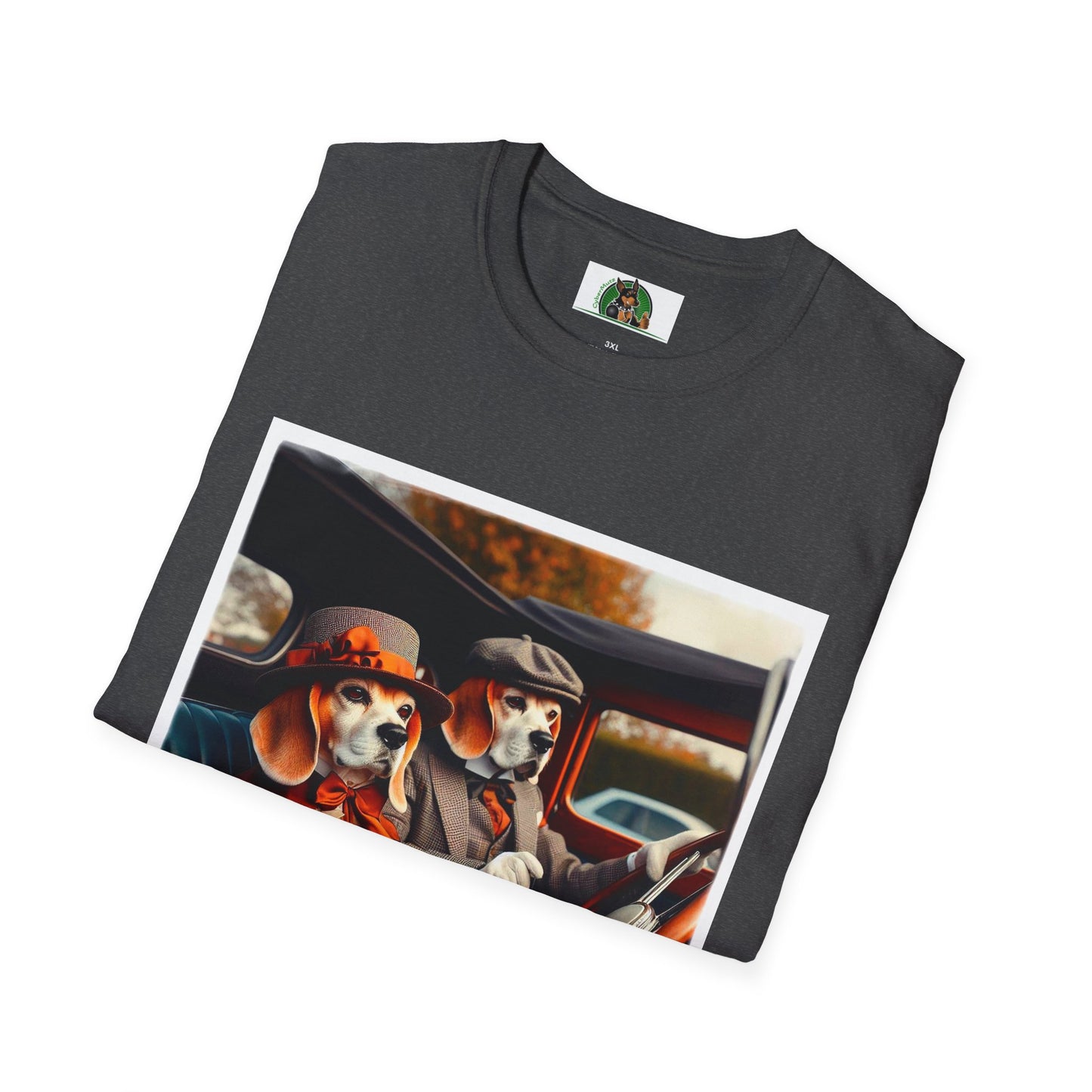 Wacky Beagle Old Time Couple T-Shirt Printify