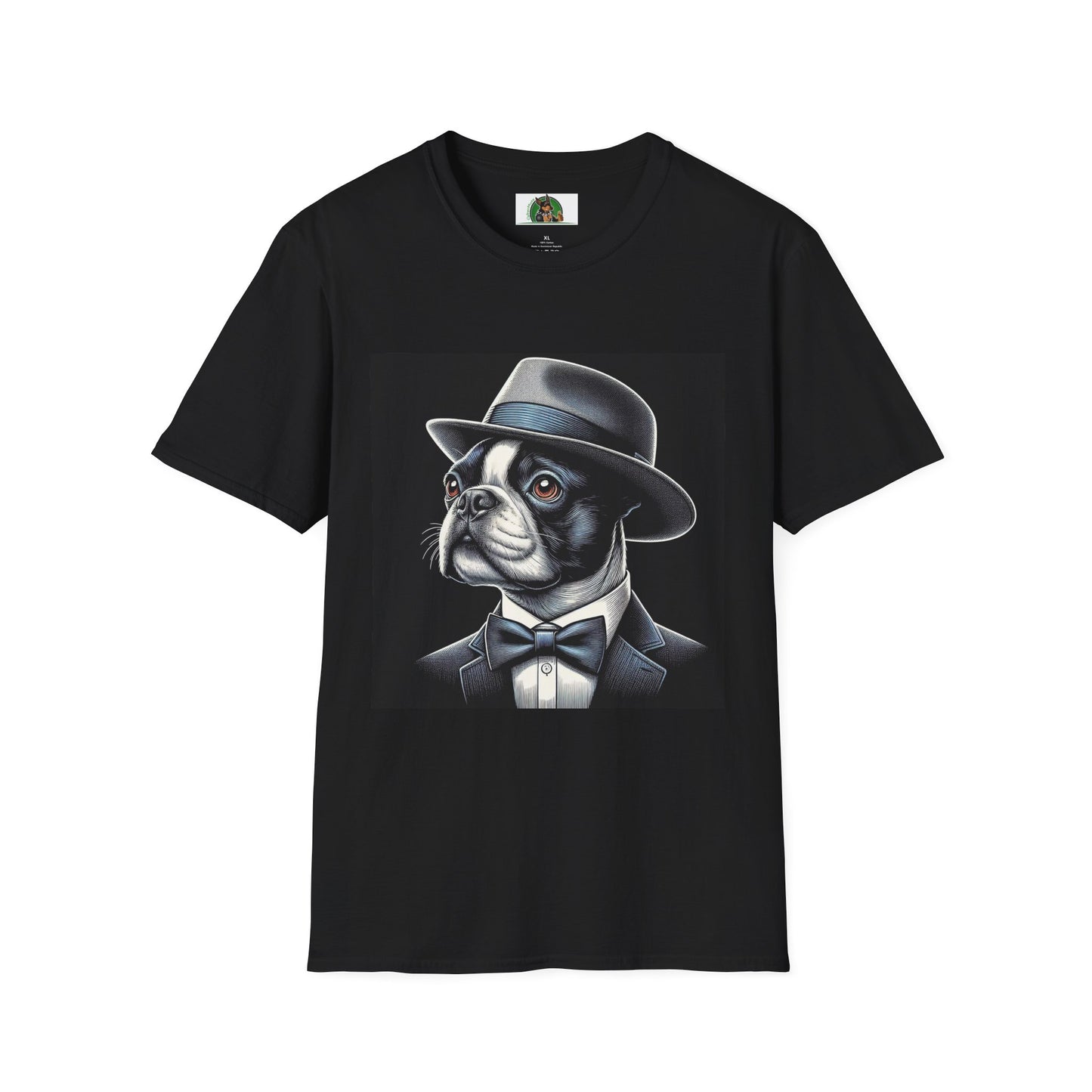Boston Terrier Classy Dog In Suit Shirt T-Shirt Printify XS Black