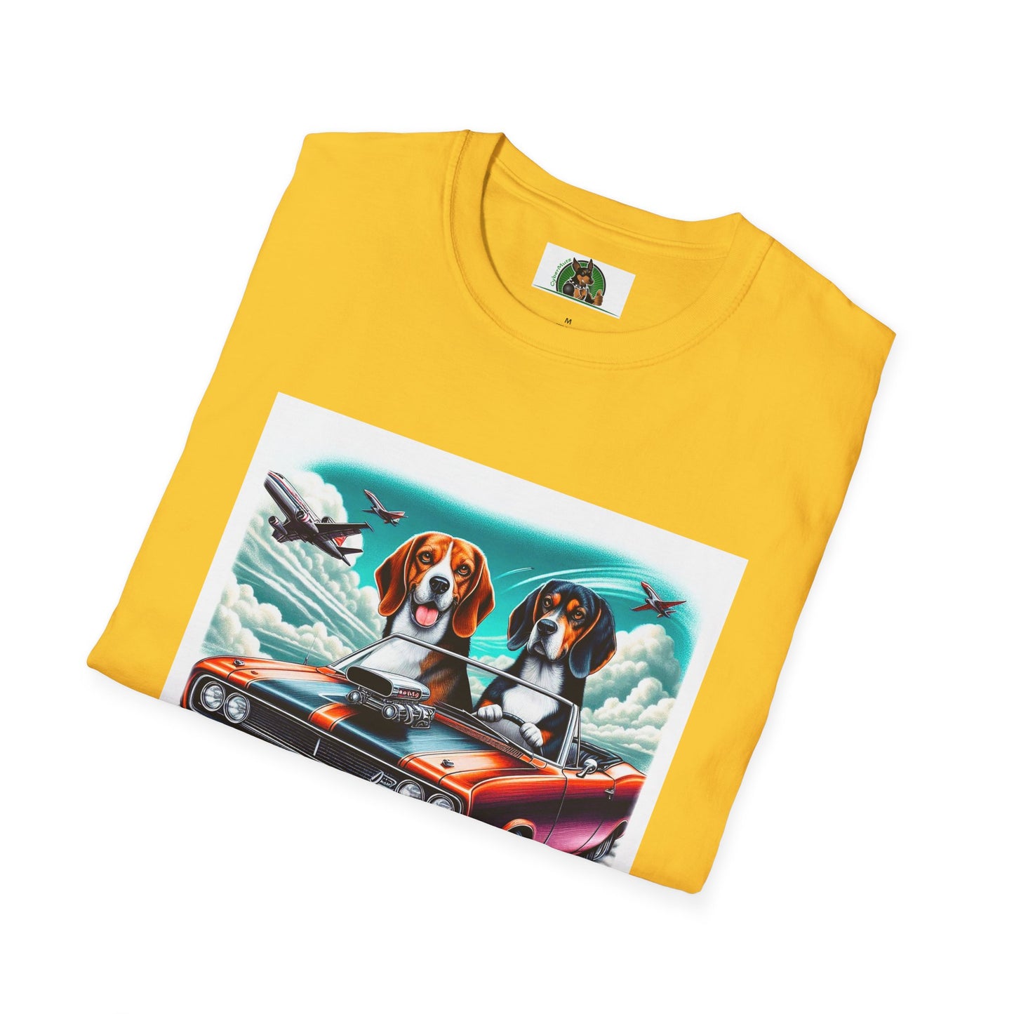 Beagle Dogs Softstyle T-Shirt - Wacky Sports Car Design