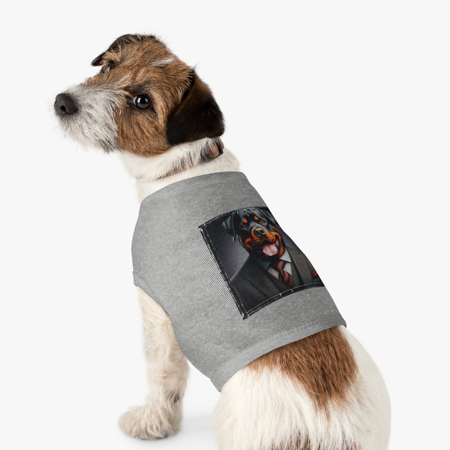 Pet Tank Top Rottie business man Pets Printify