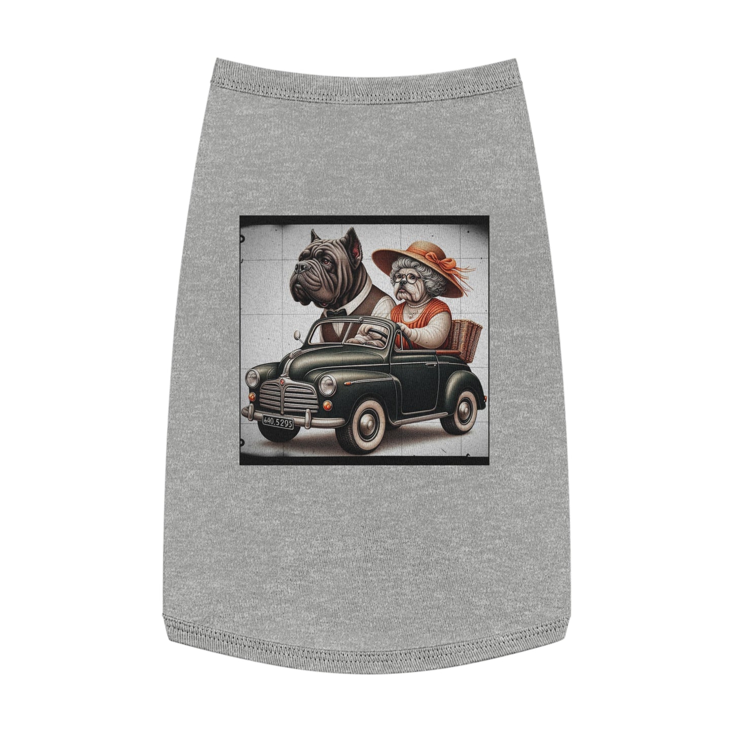 Wacky Pet Tank Top Cane Corso Dog Couple In Car Pets Printify L Heather