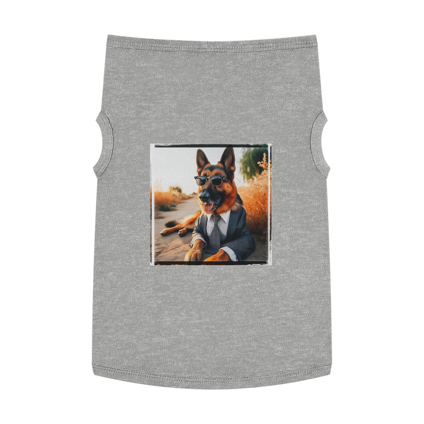German Shepherd beach babe shirt Pets Printify XL Heather