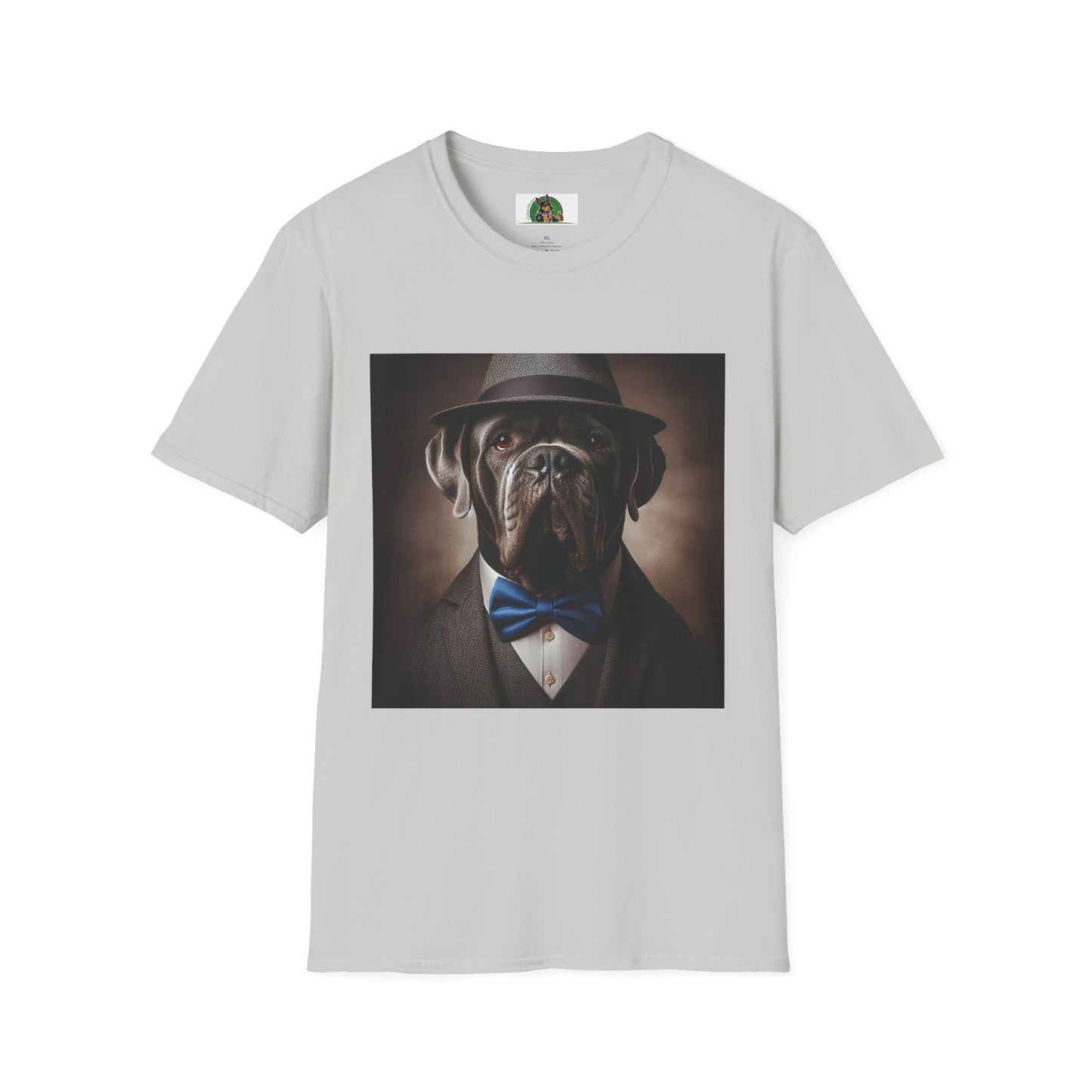 Cane Corso Dapper Dog TShirt T-Shirt Printify S Ice Grey