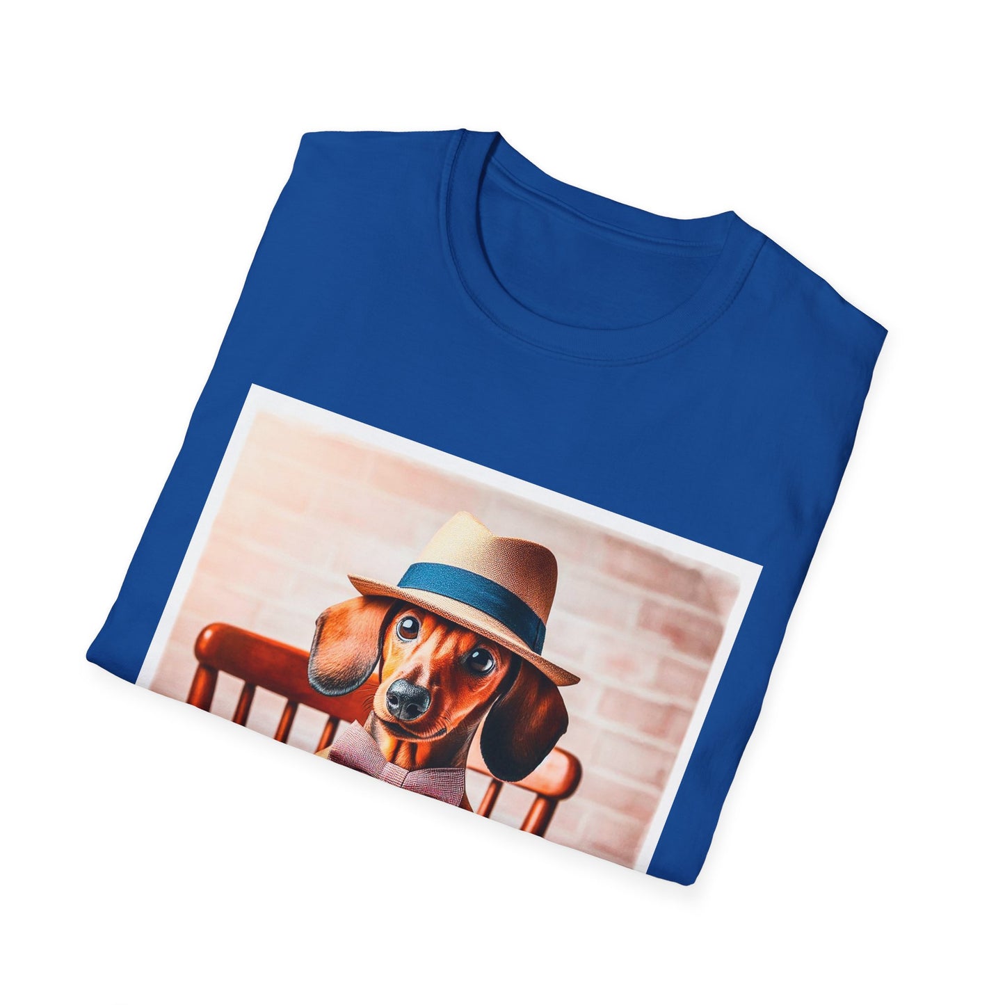 Dachshund reading news t shirt T-Shirt Printify