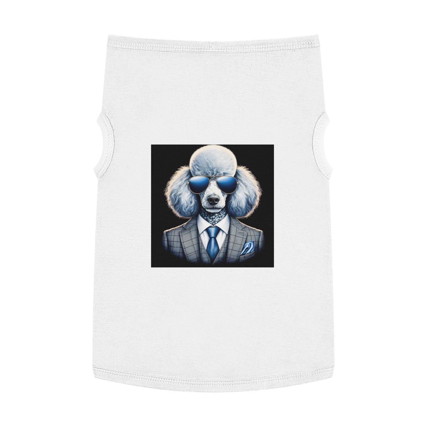 Pet Tank Top Poodle serious business Pets Printify XL White