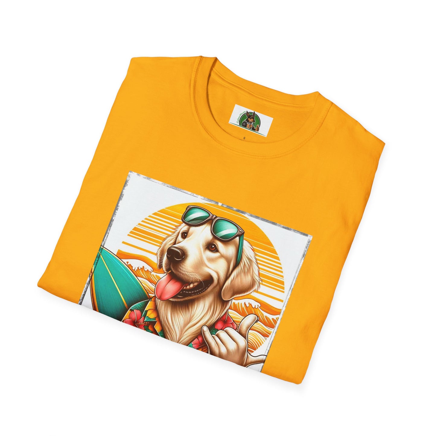 Golden Retriever surfer dog t shirt
