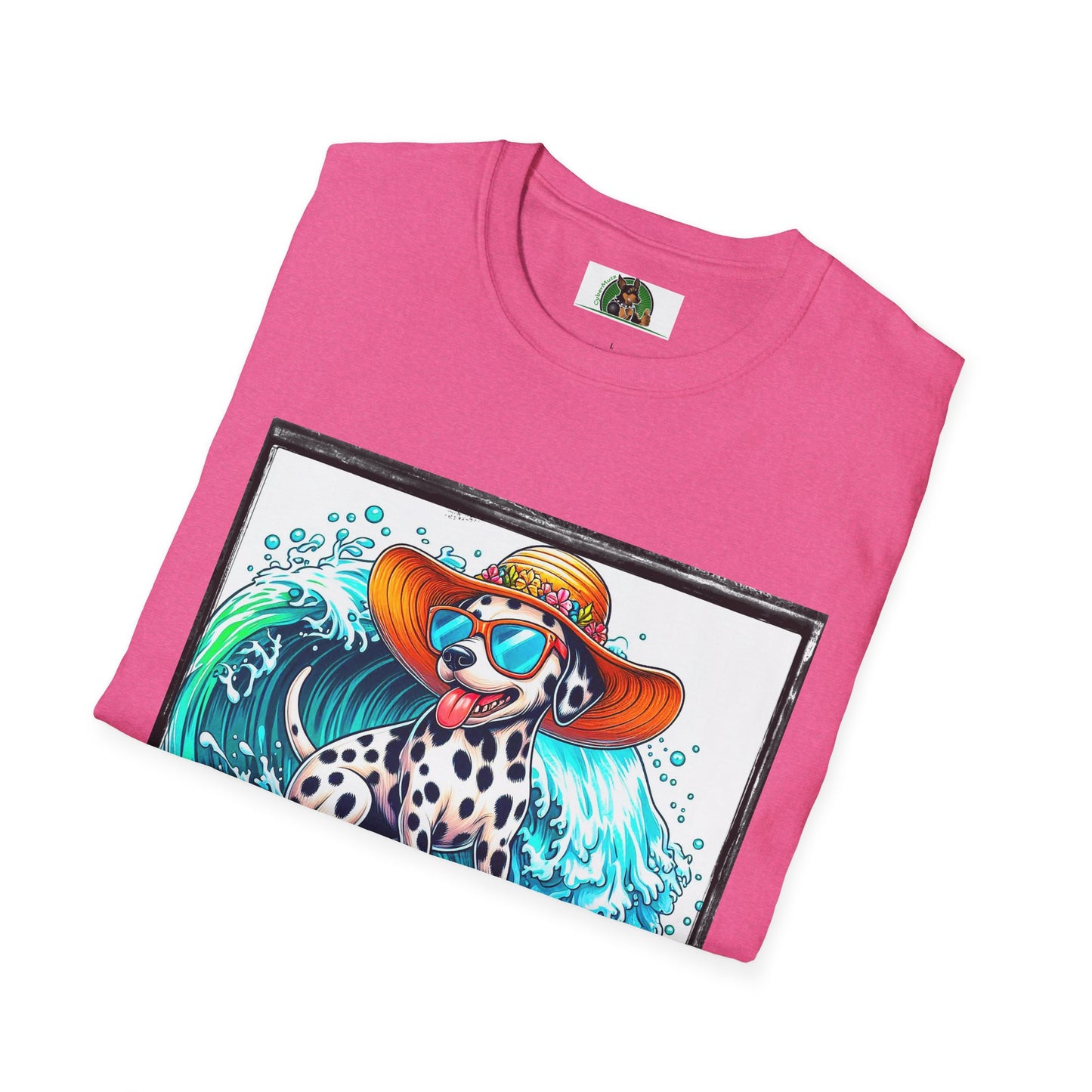 Dalmatian crashing waves t shirt