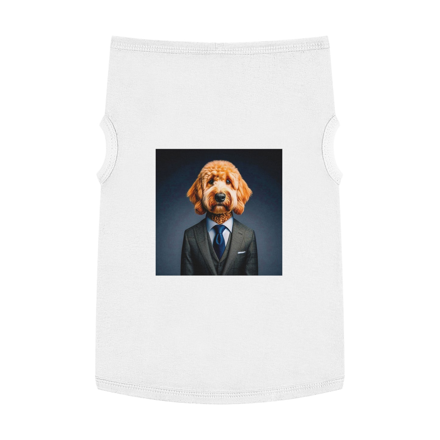 Pet Tank Golden Doodle professional businessman Pets Printify XL White