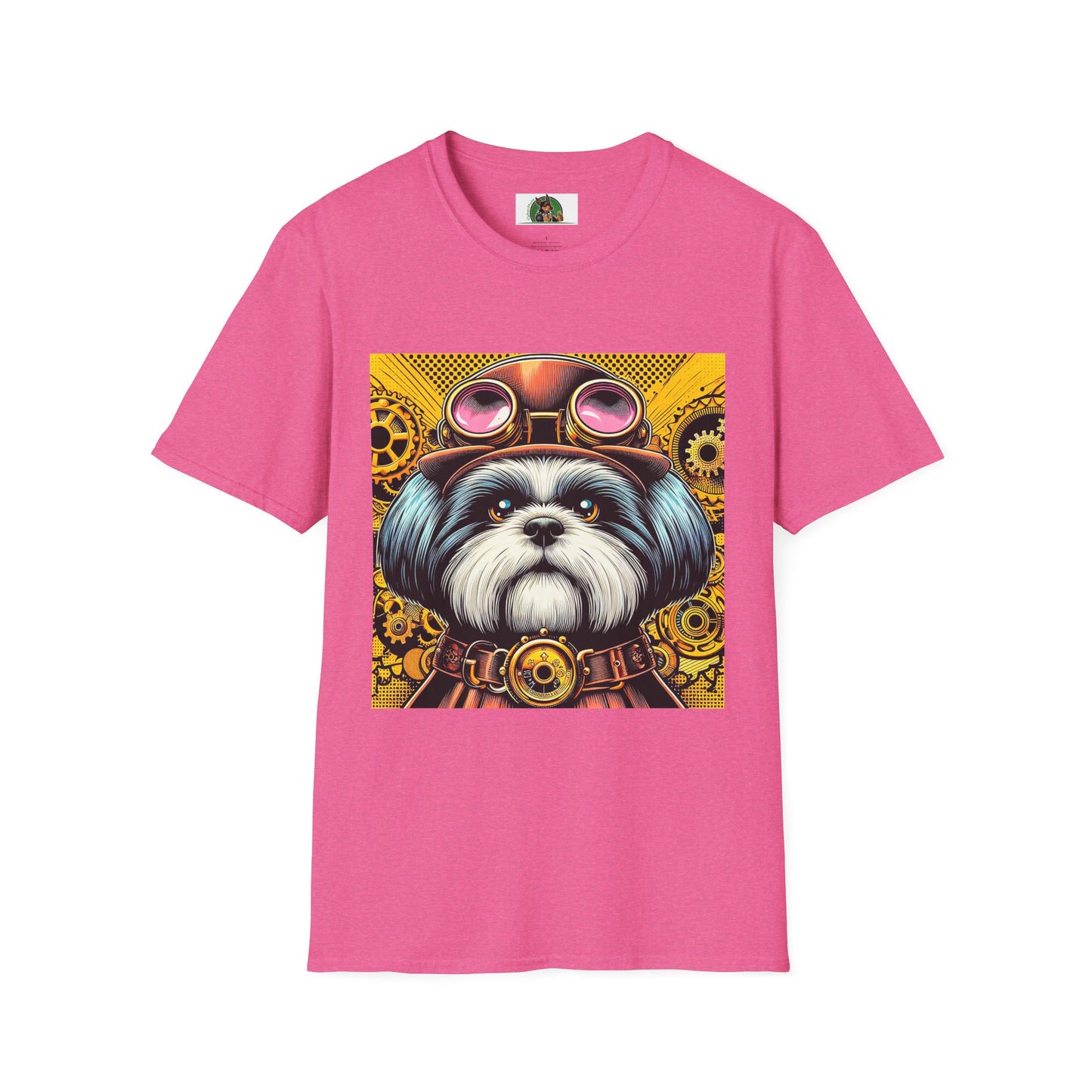 Shih Tzu steam punk T-Shirt Printify S Heather Heliconia