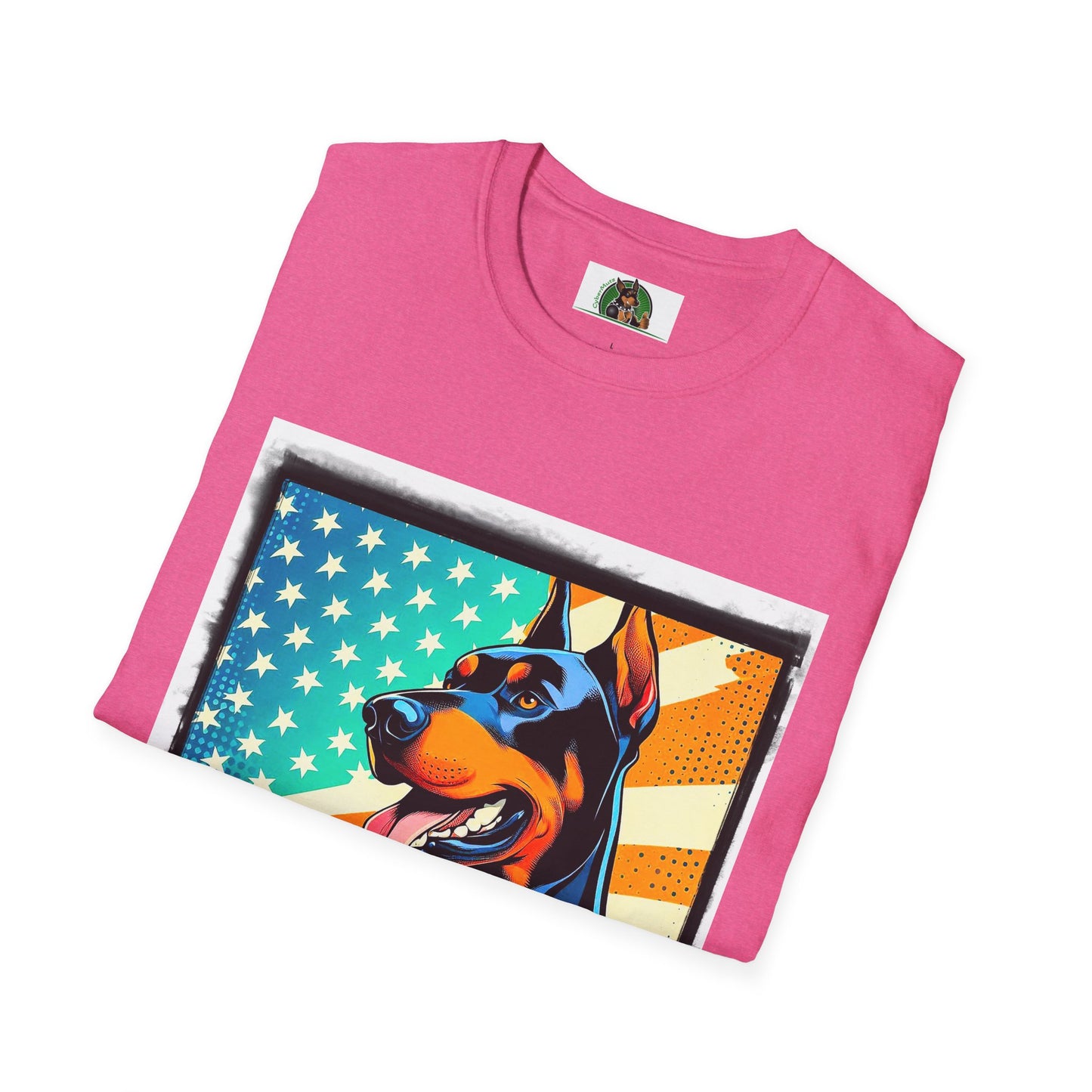Doberman american superhero t shirt
