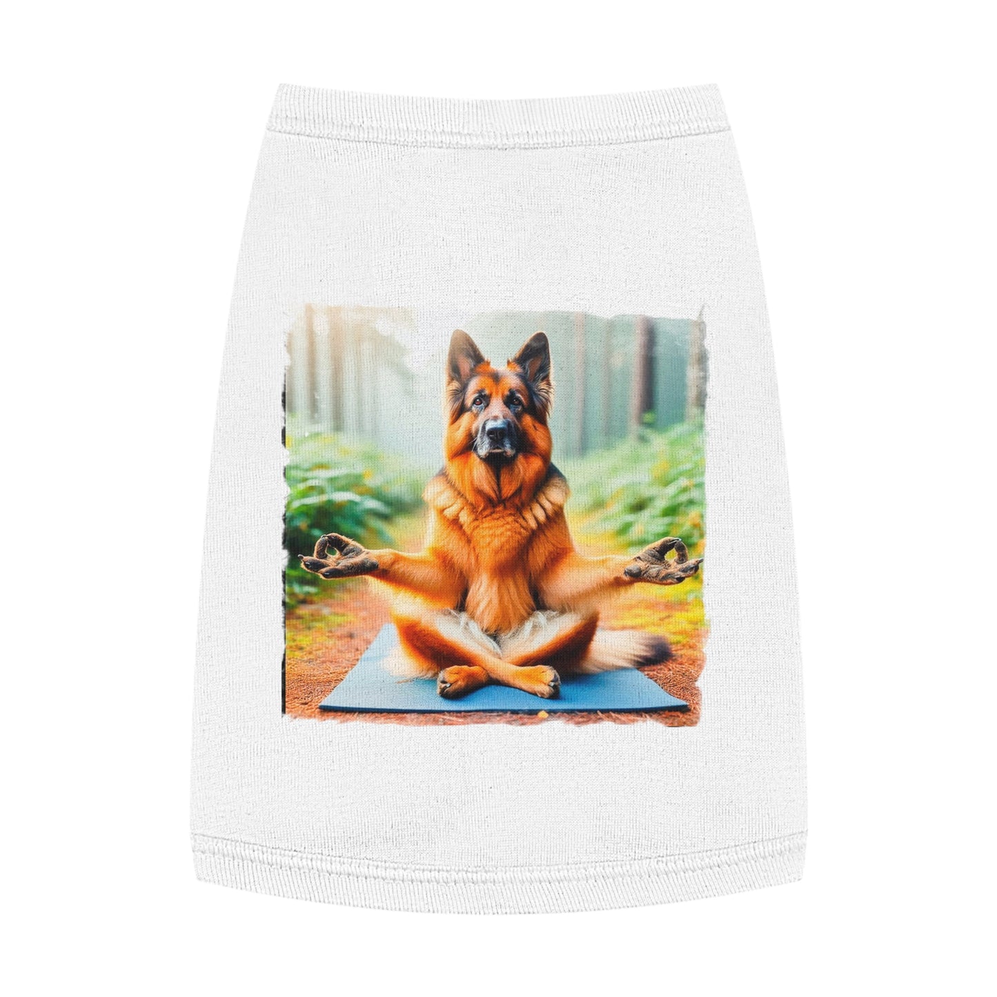 German Shepherd yoga shirt Pets Printify M White
