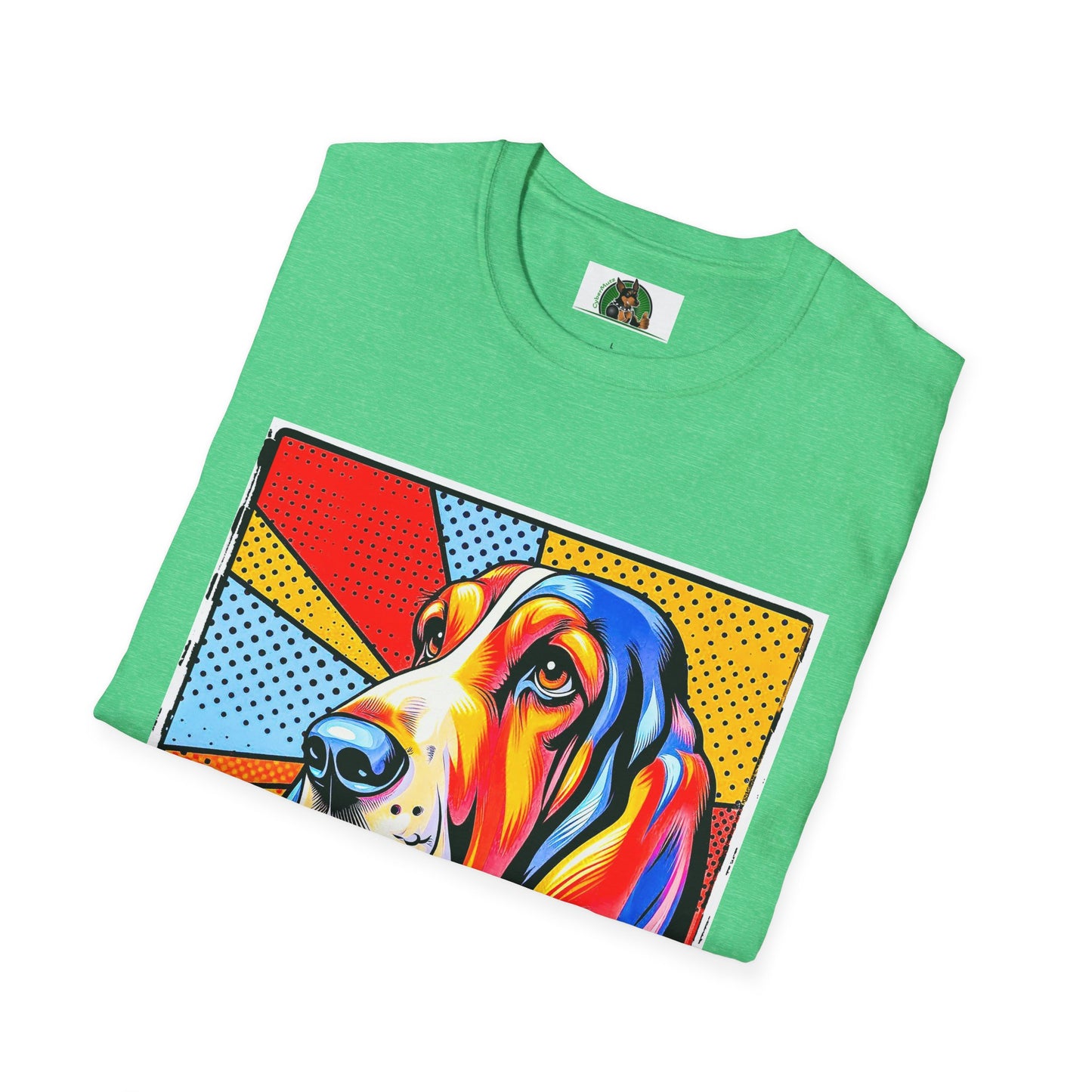 Basset Hound Profile Pop Art Pic T-Shirt Printify