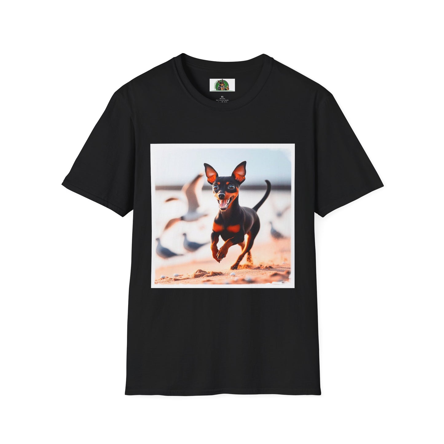 Min Pin T-Shirt beach day fun T-Shirt Printify XS Black