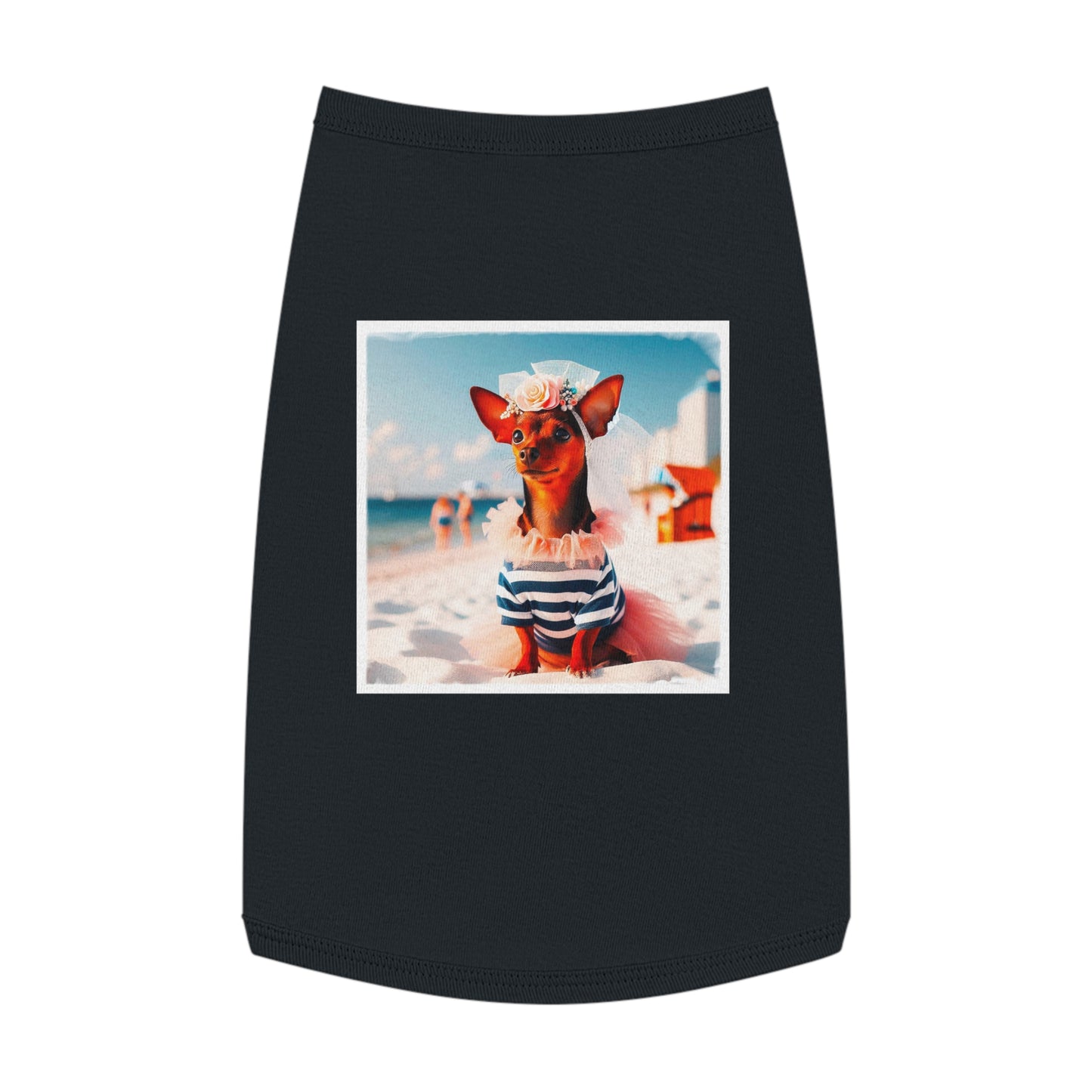Dog Tank Top - Min Pin Tank Tops pretty bride Pets Printify L Black