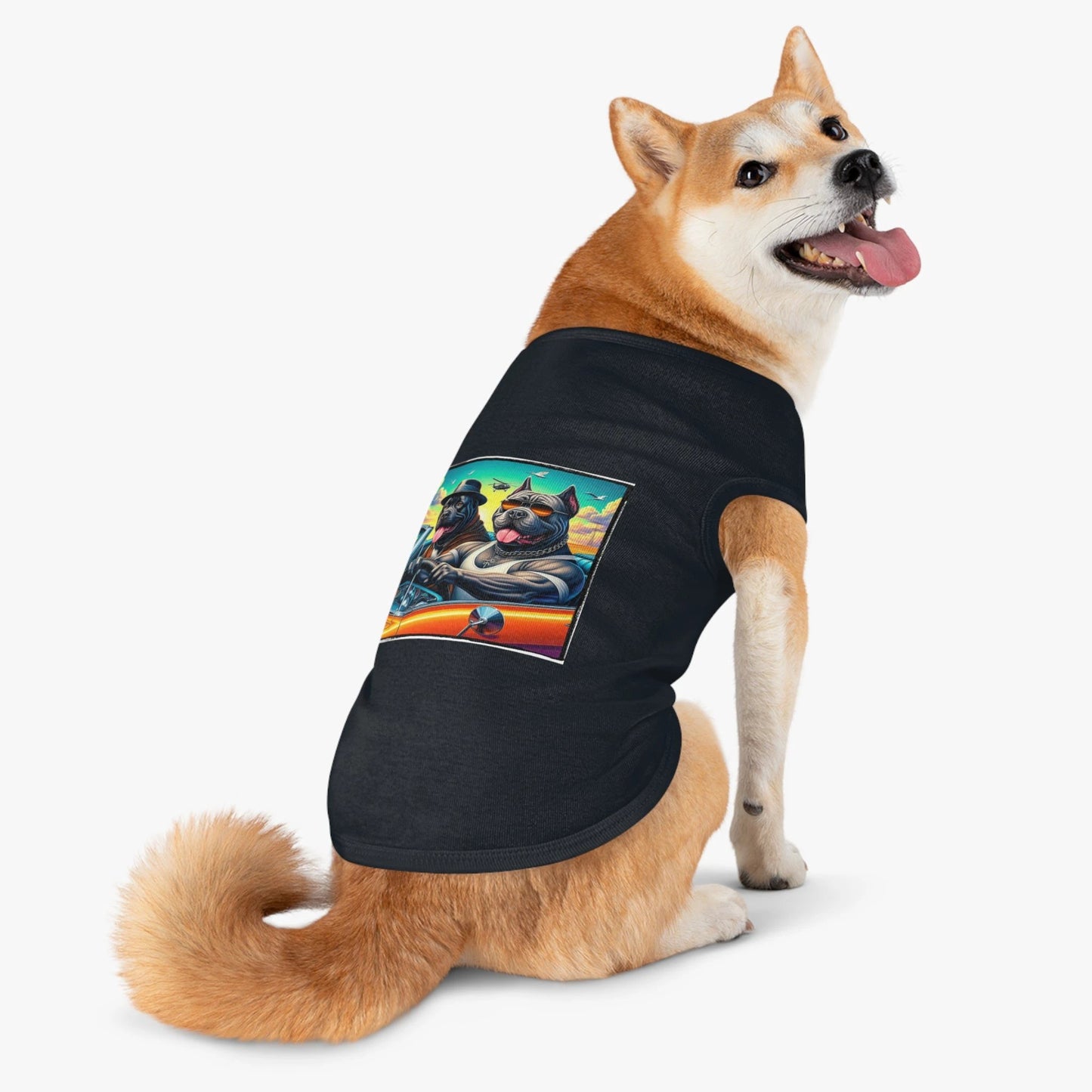 Pet Tank Top Cane Corso Dogs In Car Pets Printify