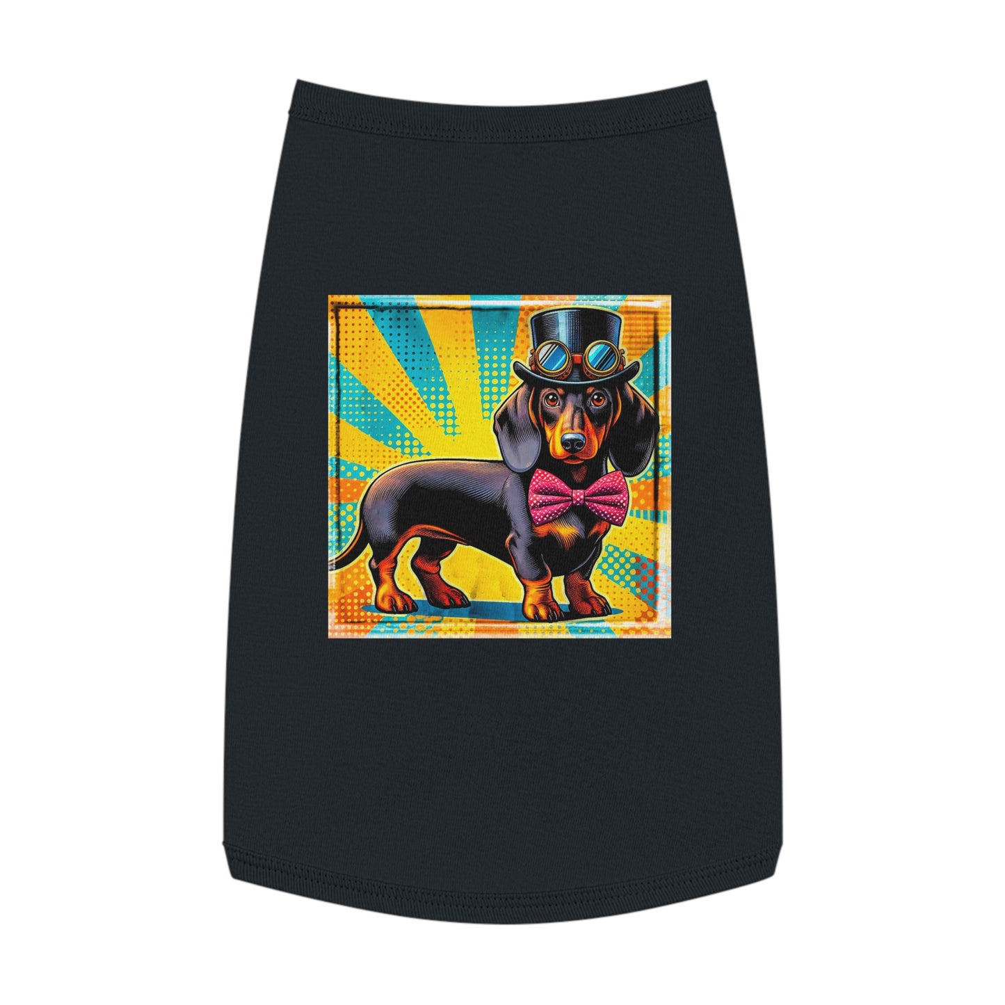 Pet Tank Top Dachshund colorful steampunk t shirt Pets Printify