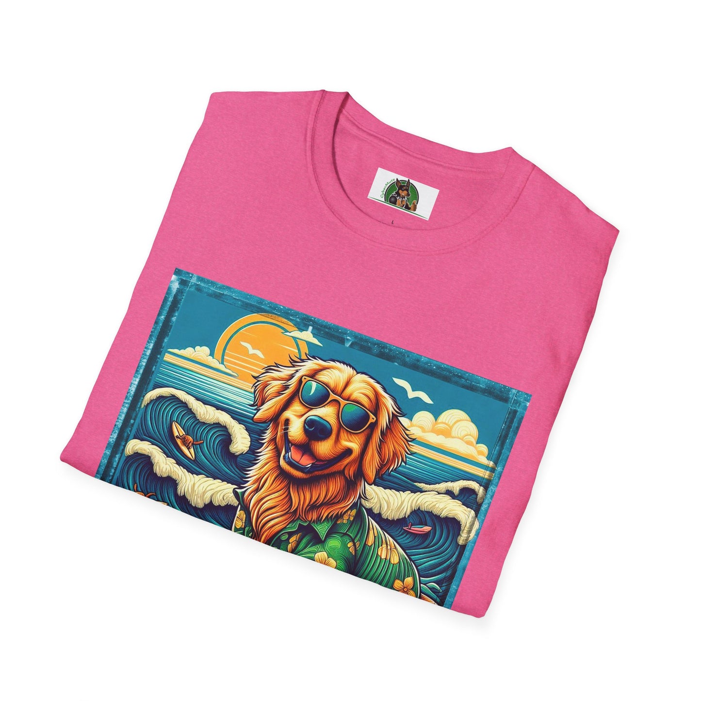 Golden Retriever surfing beauty shirt