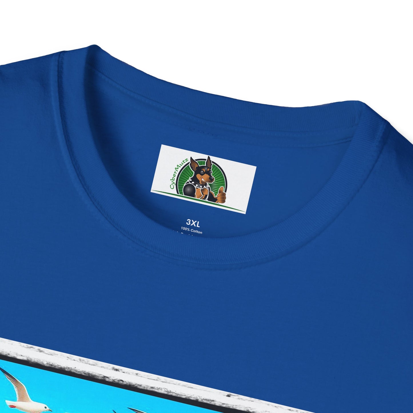 Yorkie blue waves shirt T-Shirt Printify