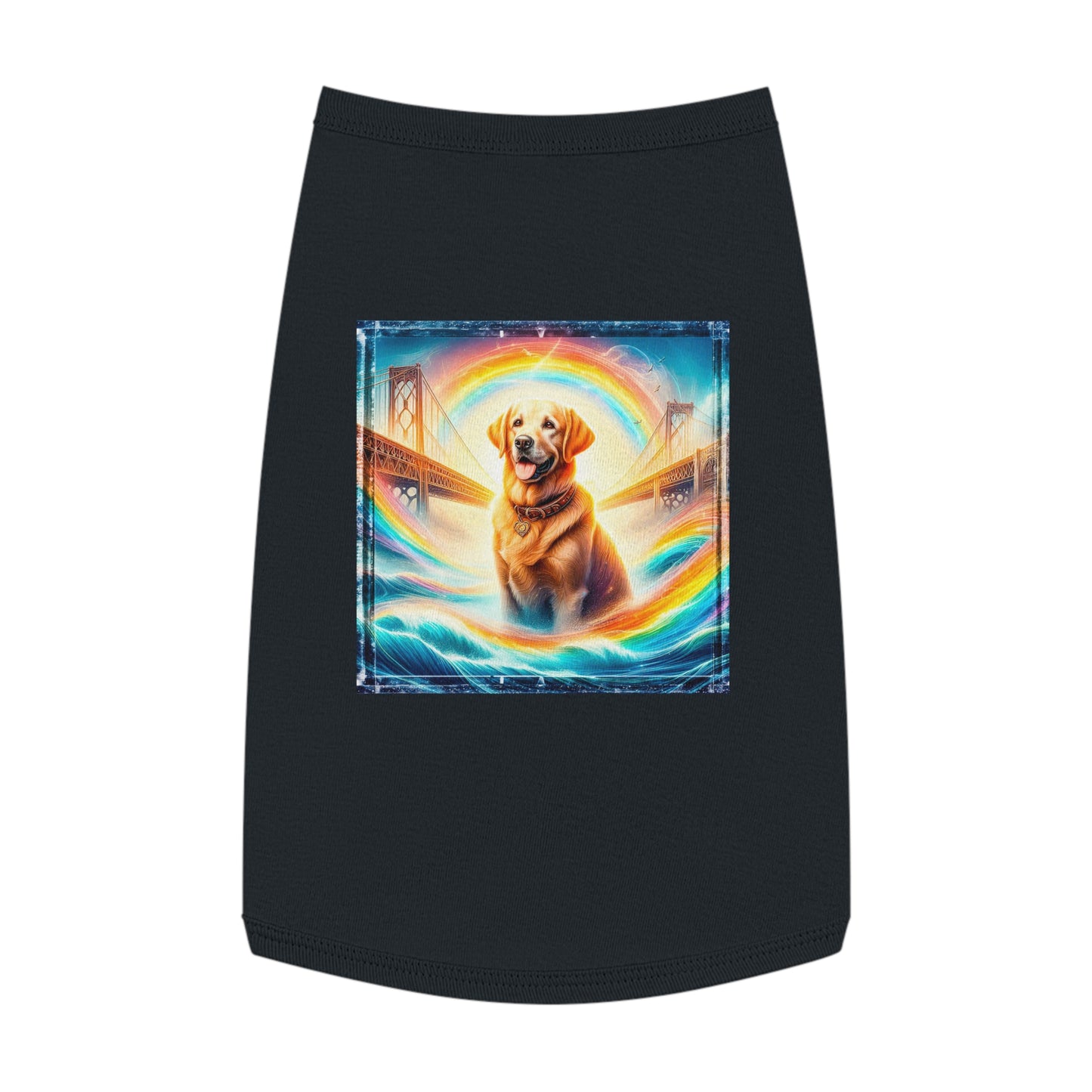 Labrador Retriever rainbow shirt Pets Printify L Black