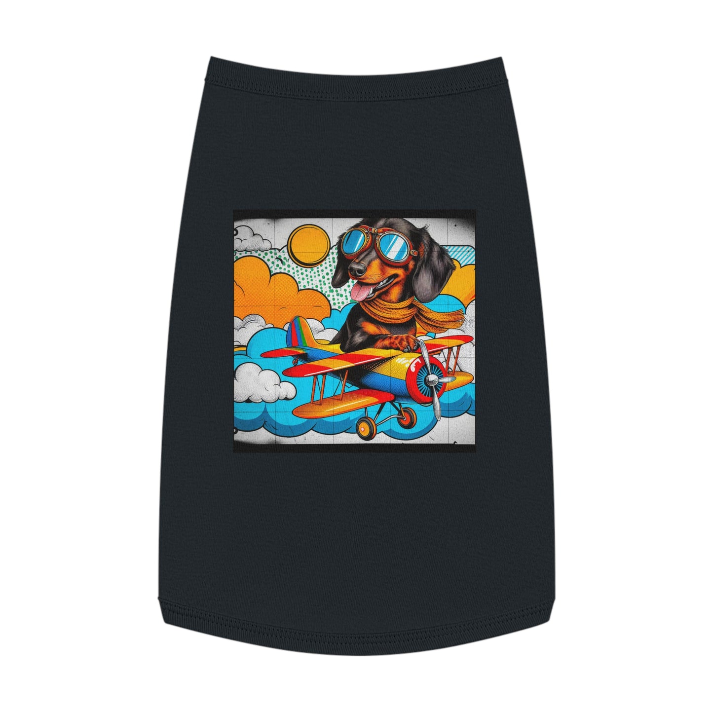 Wacky Pet Tank Top Dachshund Pets Printify L Black