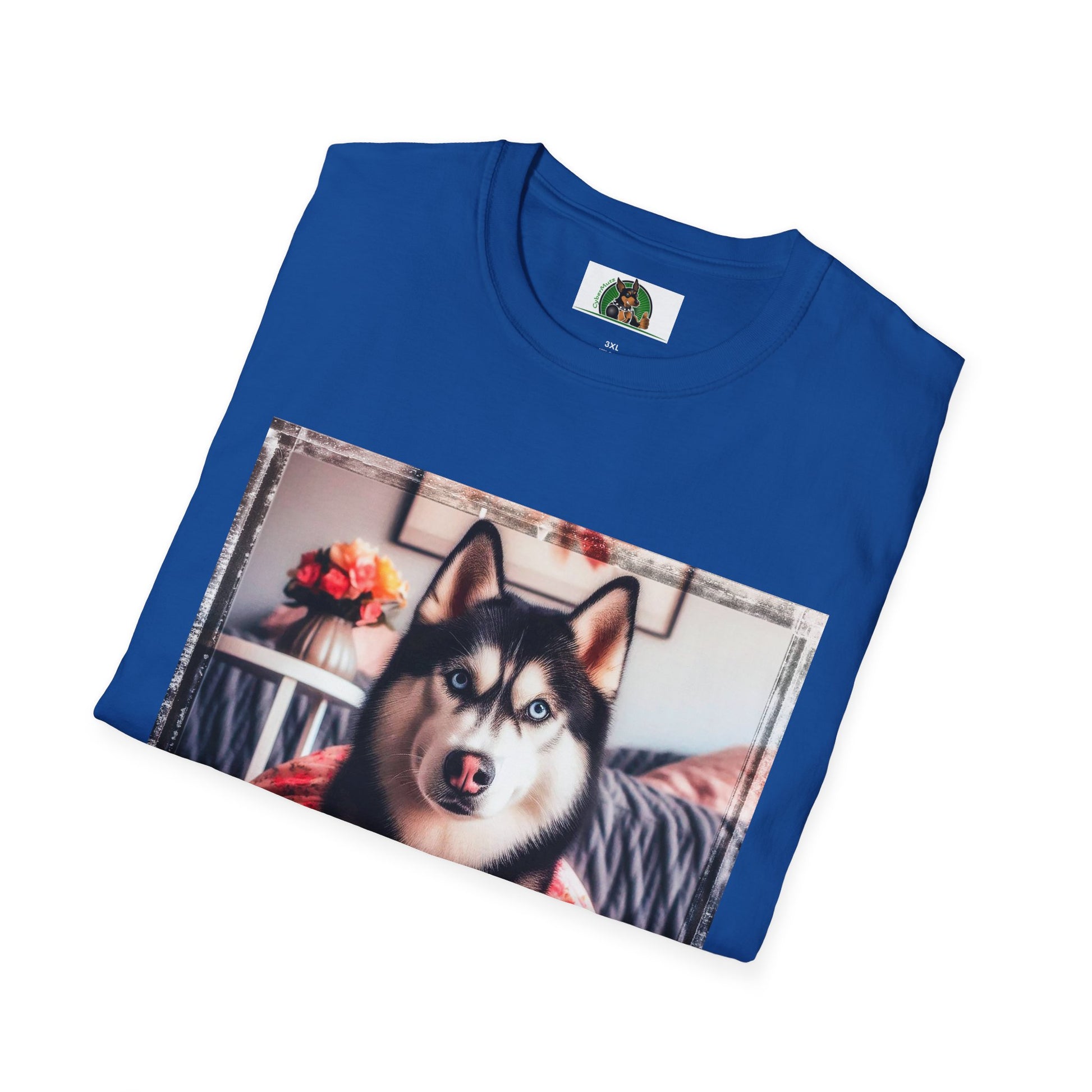Husky pretty pink dress shirt T-Shirt Printify
