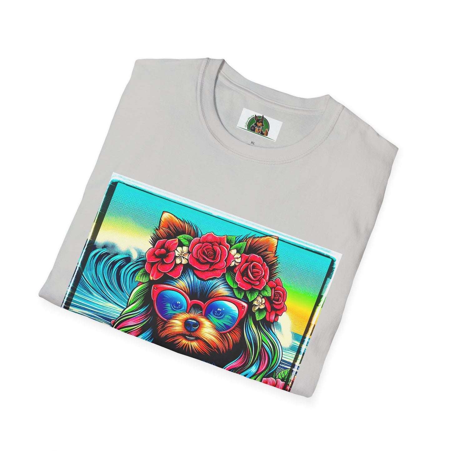 Yorkie flower girl shirt