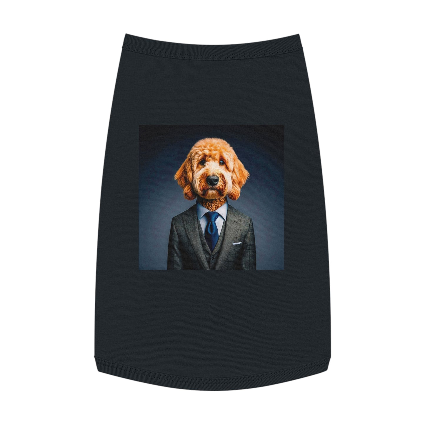 Pet Tank Golden Doodle professional businessman Pets Printify L Black