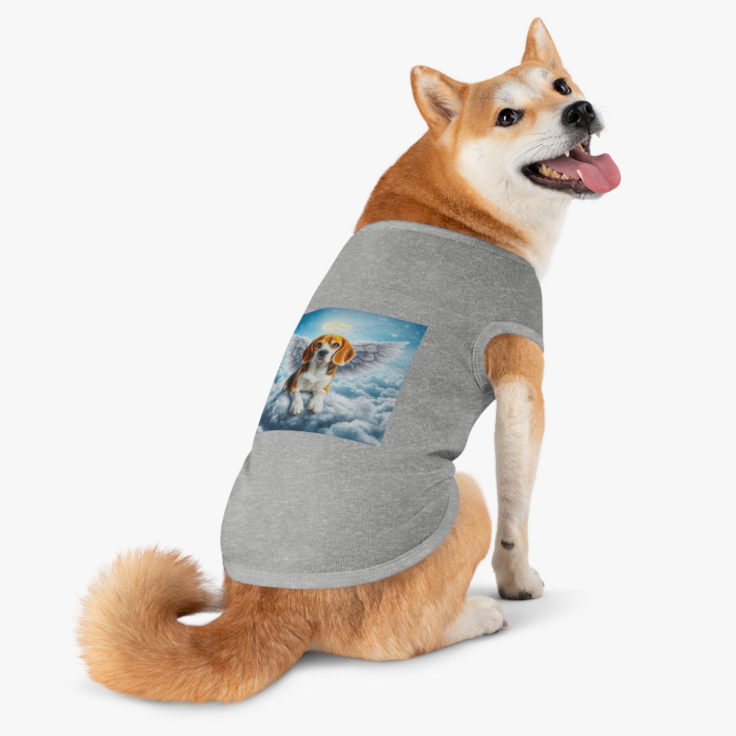 Pet Tank Top Beagle Angel In Cloud Pets Printify