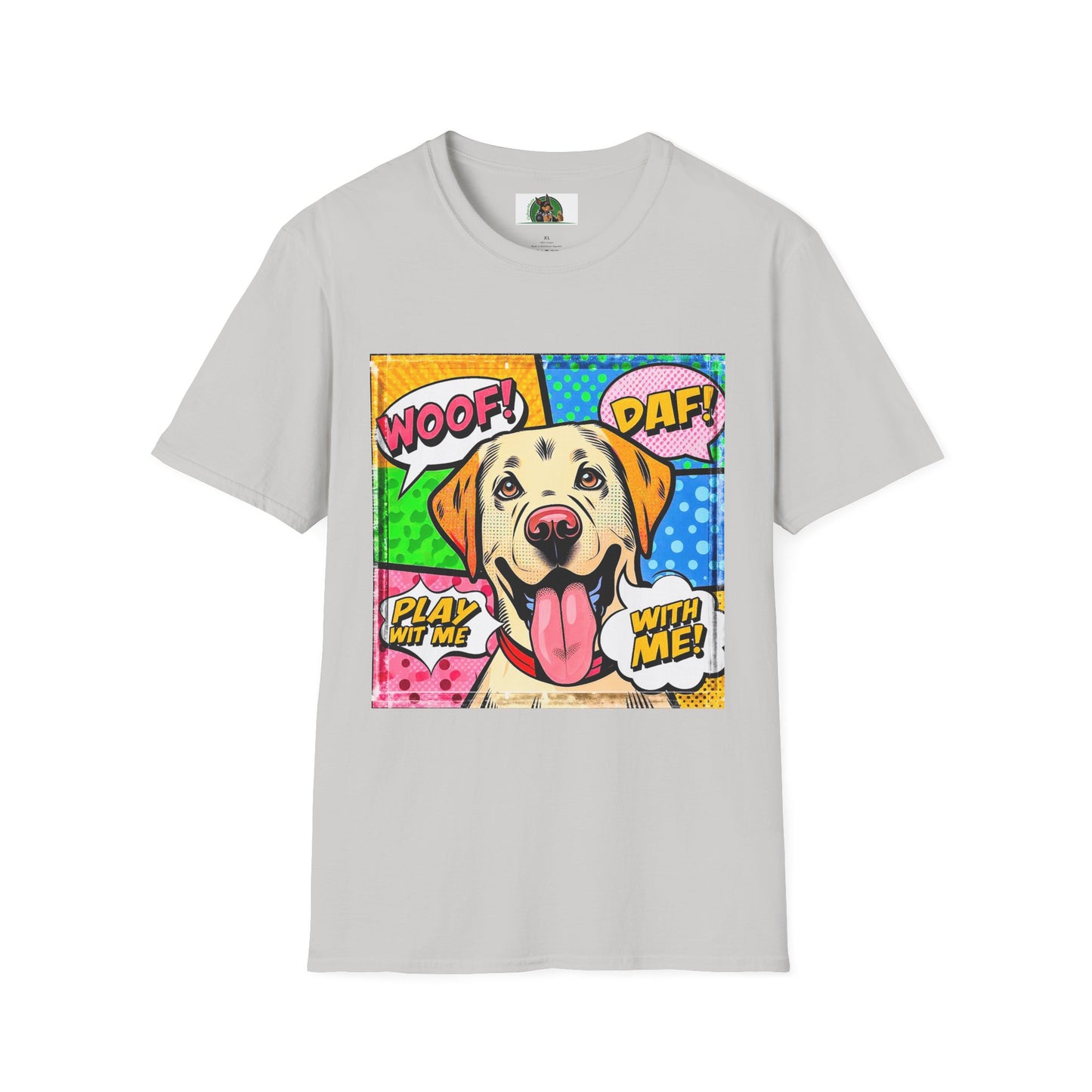 Wacky Labrador Retriever T-Shirt Printify S Ice Grey